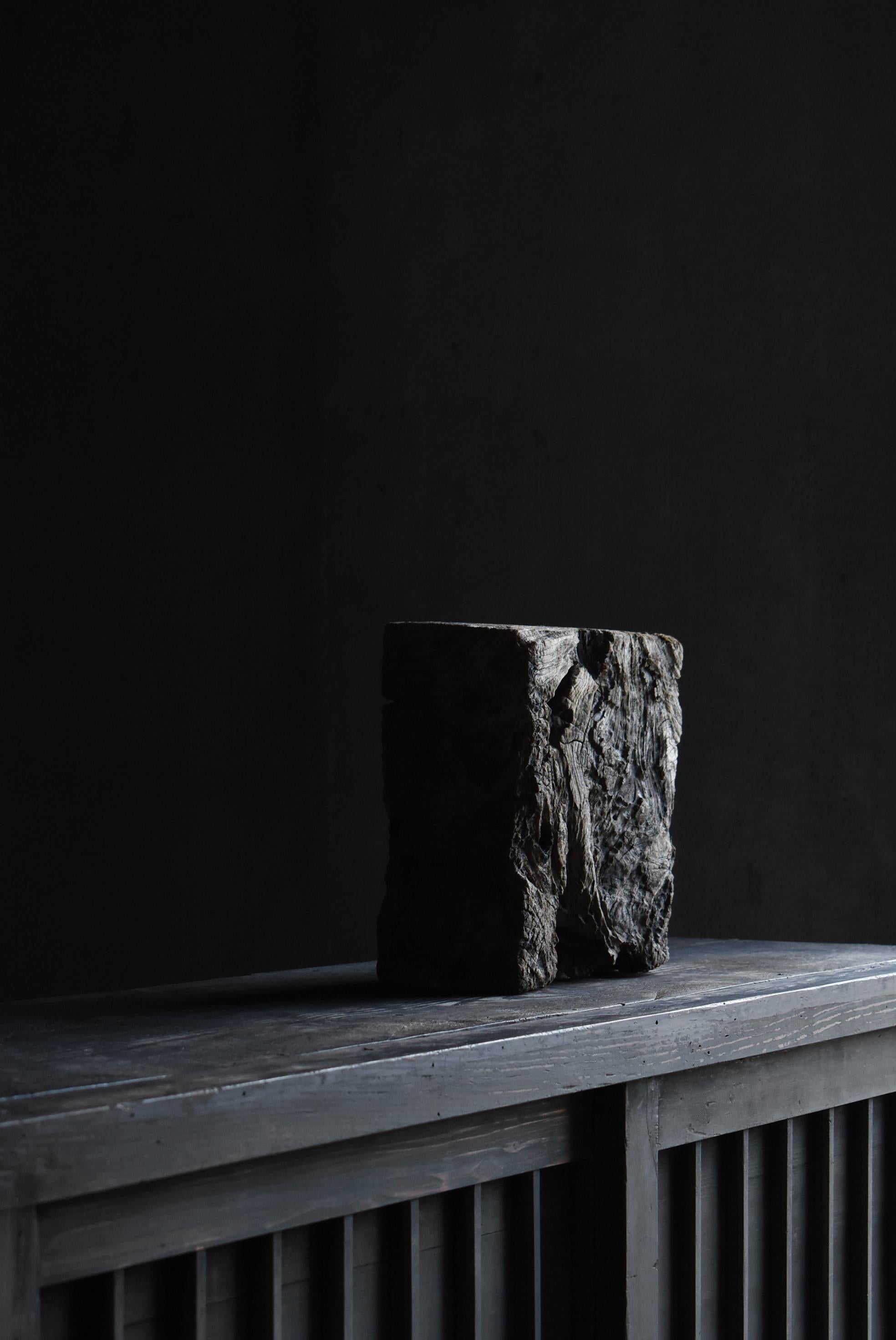 Antico blocco di legno giapponese Wabi-Sabi Weathered Keyaki 1900s-1940s / Figurina in vendita 5