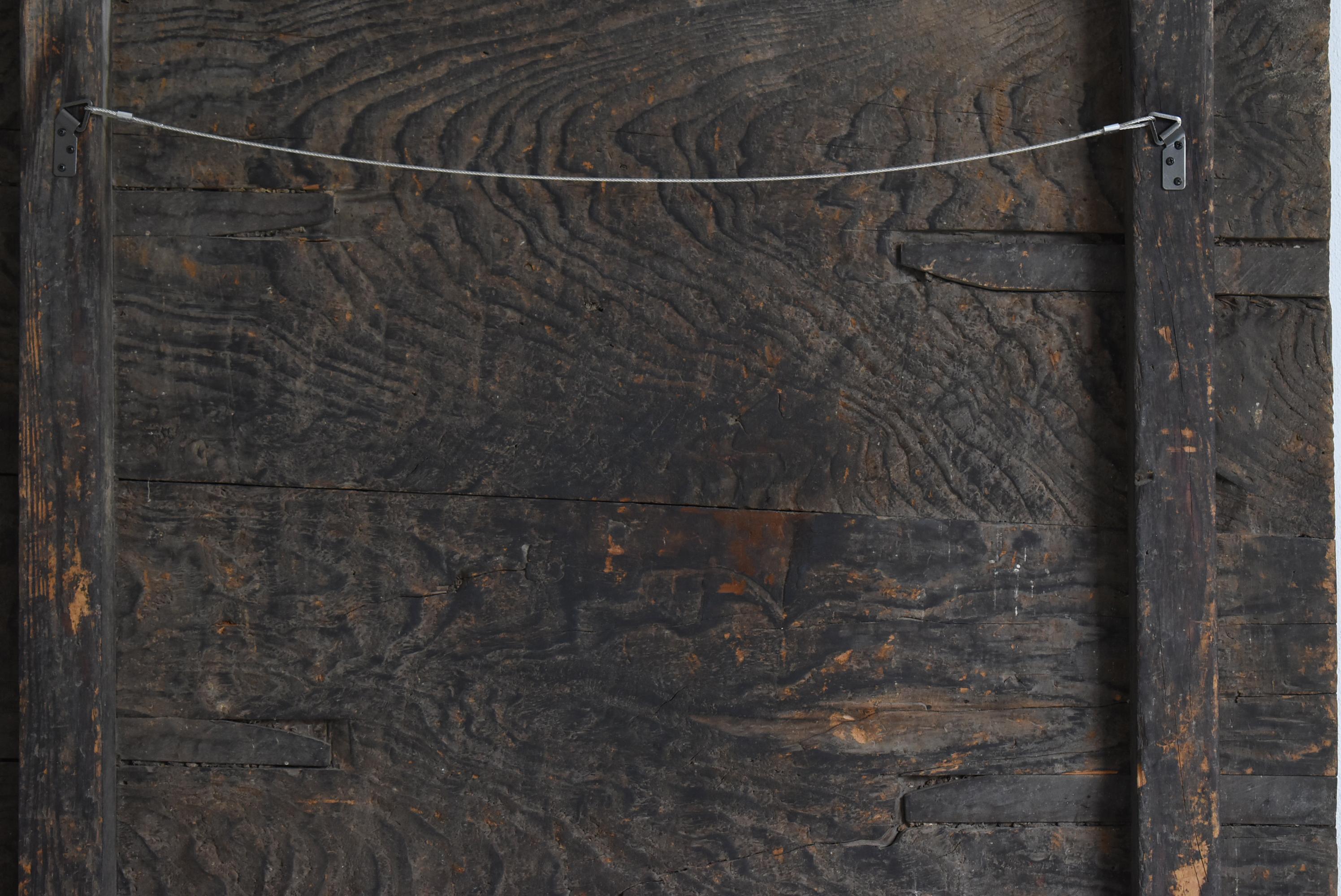 Tavola in legno giapponese Wabi-Sabi antica 1860-1900 / Decorazione da parete in vendita 8