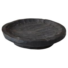 Japanese Antique Wabi Sabi Wood Tray 1860s-1900s / Wood Bowl Wood Plate Mingei