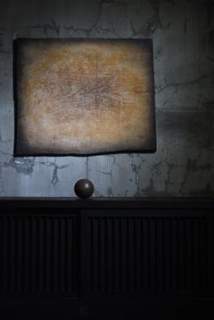 Tavola antica giapponese Wabi-Sabi in legno "Decorazione da parete" 1860-1900