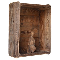 Japanese Antique Wabi-Sabi Wooden Box 1860s-1900s / Display Rack Display Stand