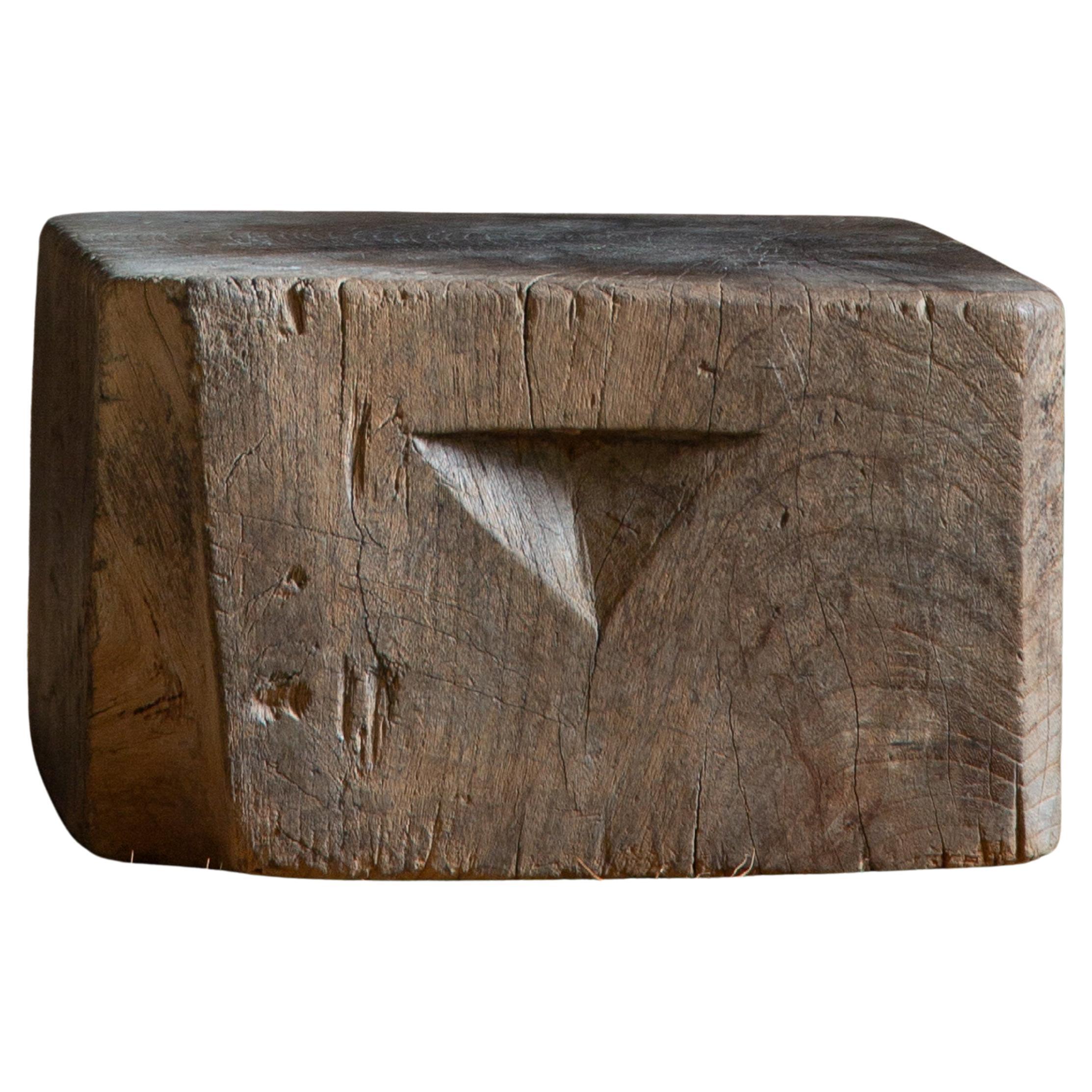 Présentoir en bois Wabi sabi japonais ancien, support pour vase à fleurs en bois dur