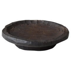 Japanese Antique Wabi Sabi Wooden Tray 1860s-1900s / Wood Bowl Wood Plate Mingei