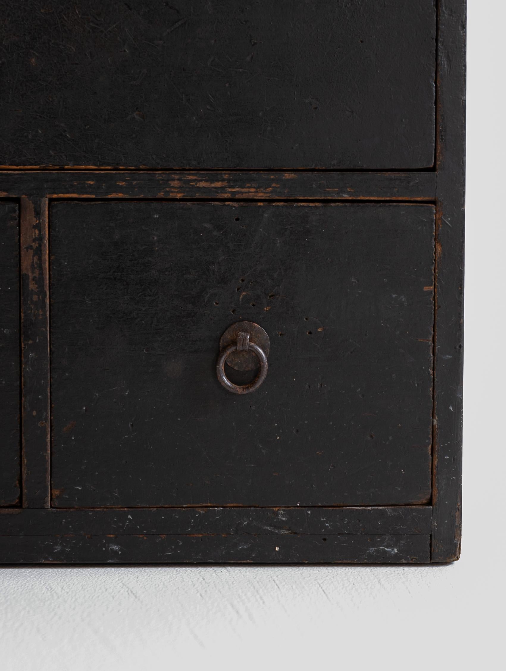 Japanese Antique Wabisabi Drawer 1860s-1900s / Cabinet Storage Tansu Mingei 2