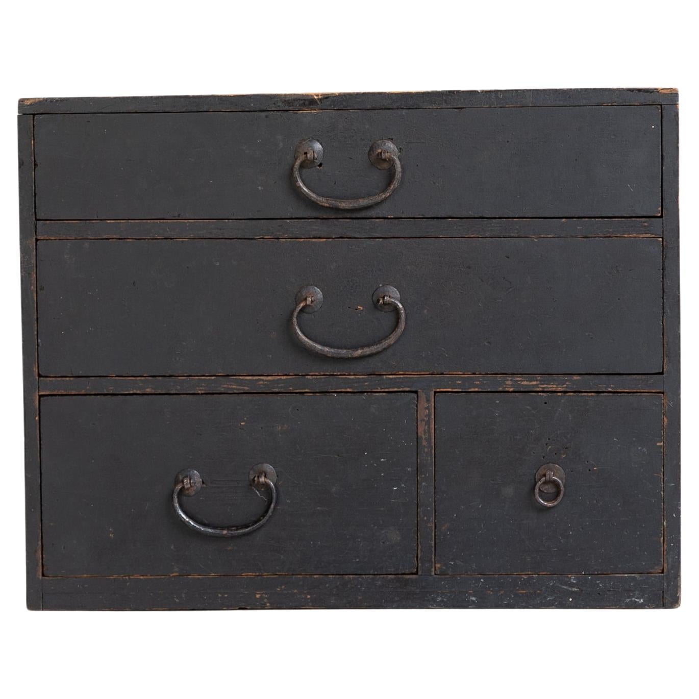 Japanese Antique Wabisabi Drawer 1860s-1900s / Cabinet Storage Tansu Mingei For Sale