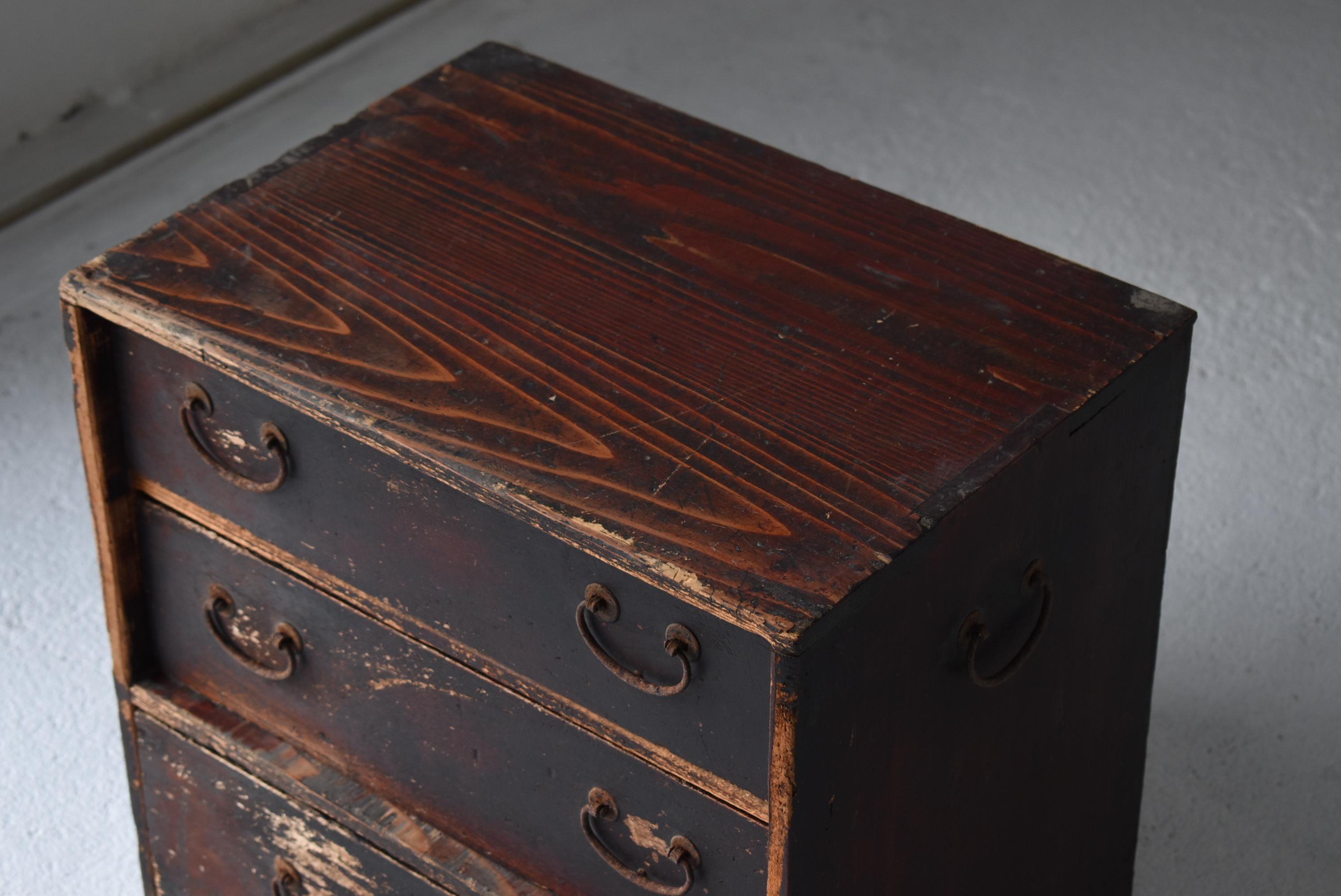 Cajón Pequeño Japonés Antiguo Wabisabi Años 1860-1900 / Tansu Meiji