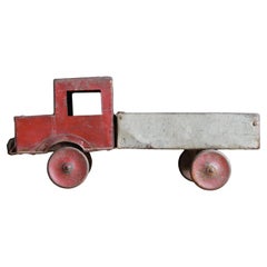 Japanese Antique Wabisabi Tin Toy Truck 1920s-1940s / Figurine Object