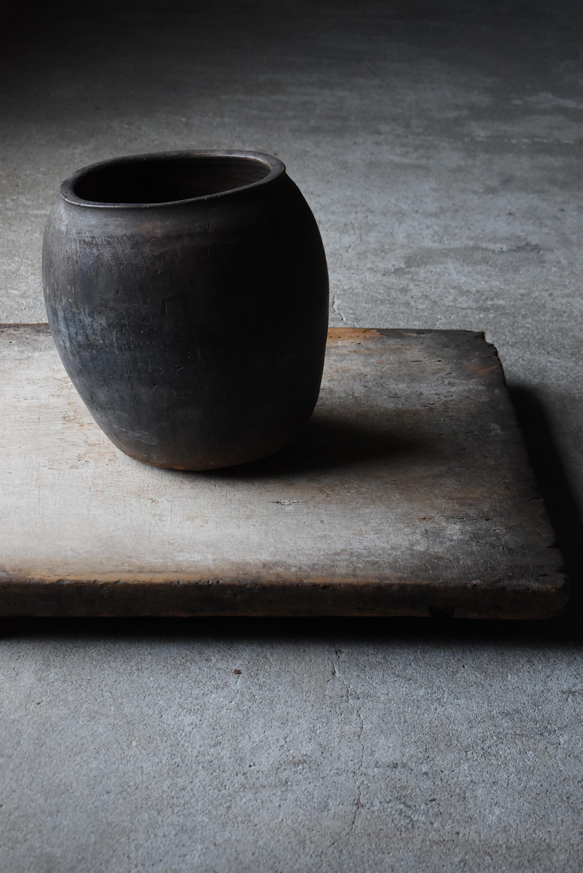 Antiguo Jarrón Japon�és Wabisabi Tsubo 1800s-1860s / Vasija de Cerámica en venta 9