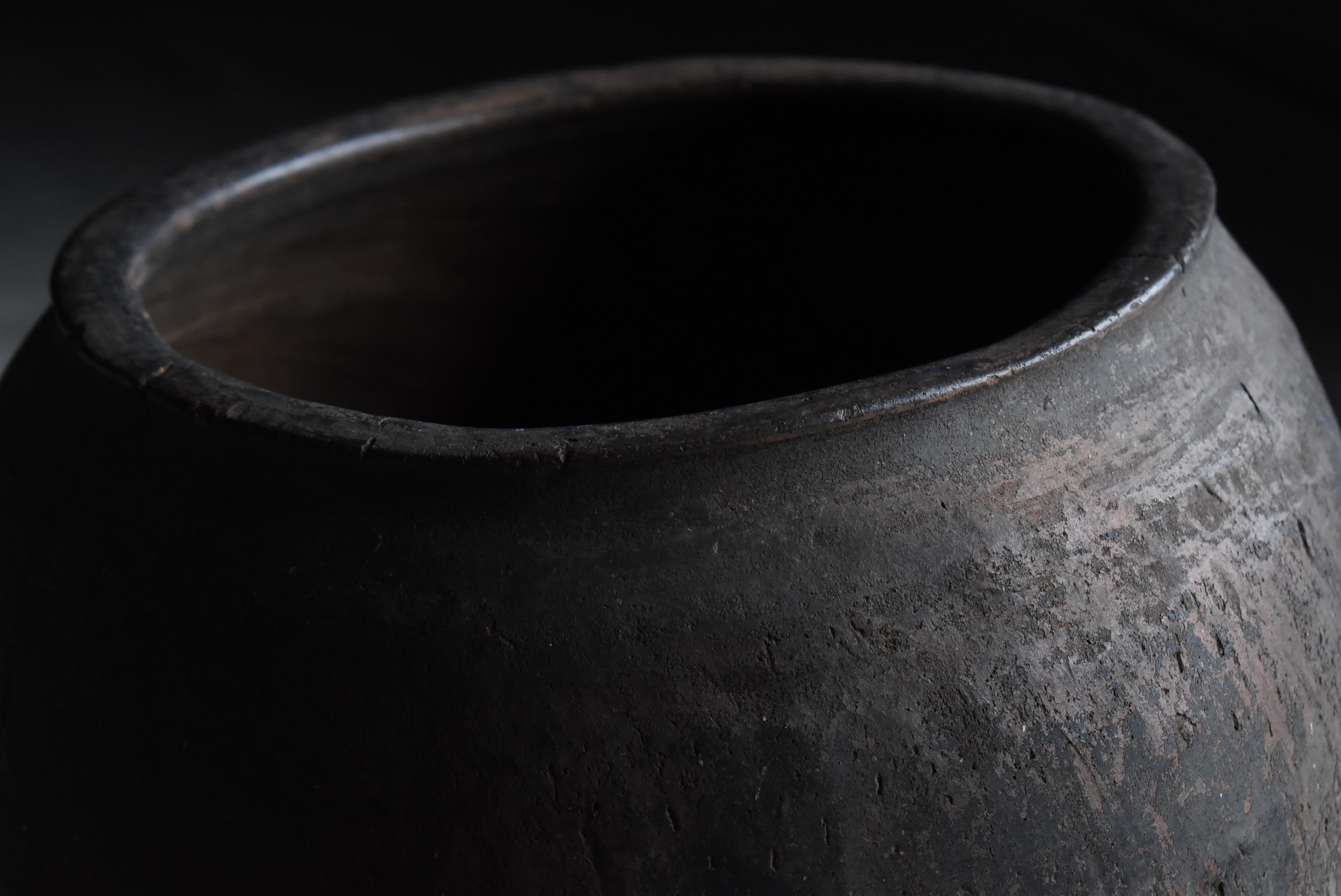 Antiguo Jarrón Japonés Wabisabi Tsubo 1800s-1860s / Vasija de Cerámica en Bueno estado para la venta en Chōsei District Nagara, JP