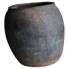 Japanese Antique Wabisabi Tsubo 1800s-1860s / Pottery Vase Vessel