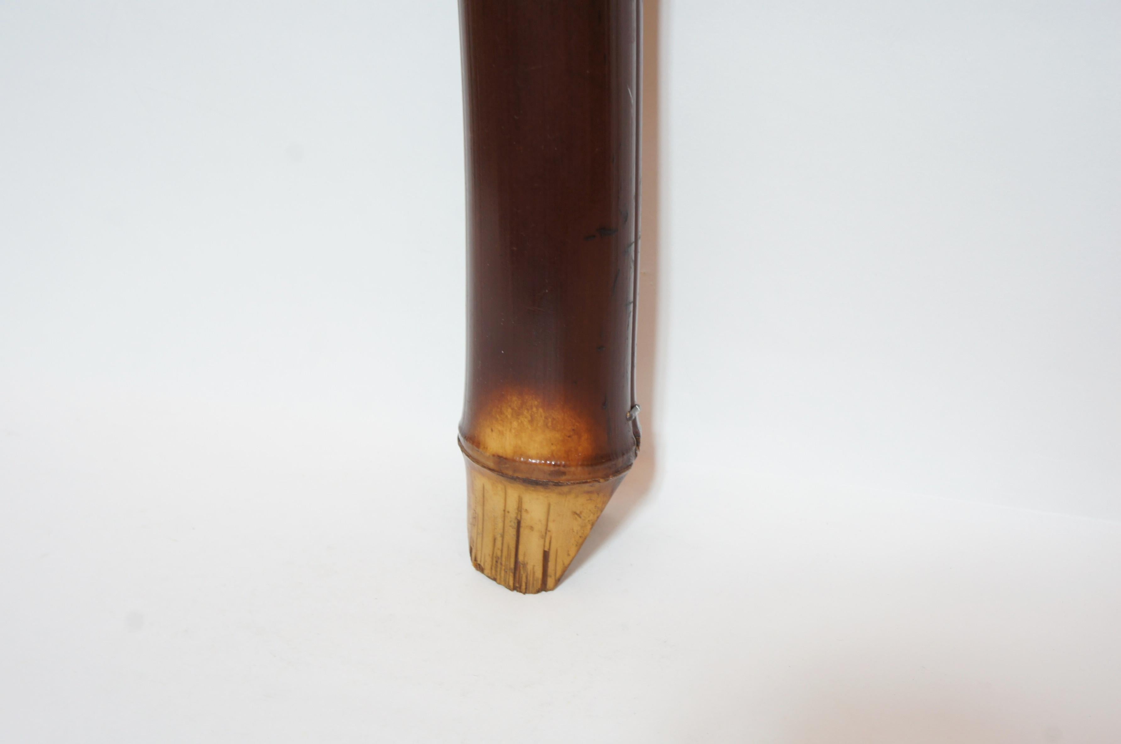 Japanese Antique Wall Bamboo Flower Vase 1800s 'Edo' In Good Condition For Sale In Paris, FR