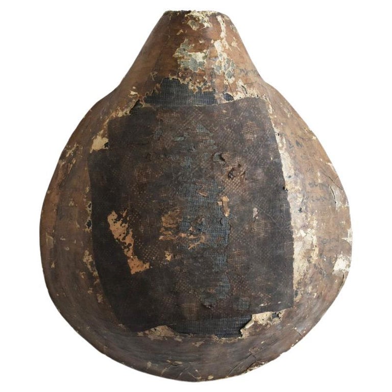 Japanese Antique Wall Hanging Vase with Paper/18681920/Wabisabi Object