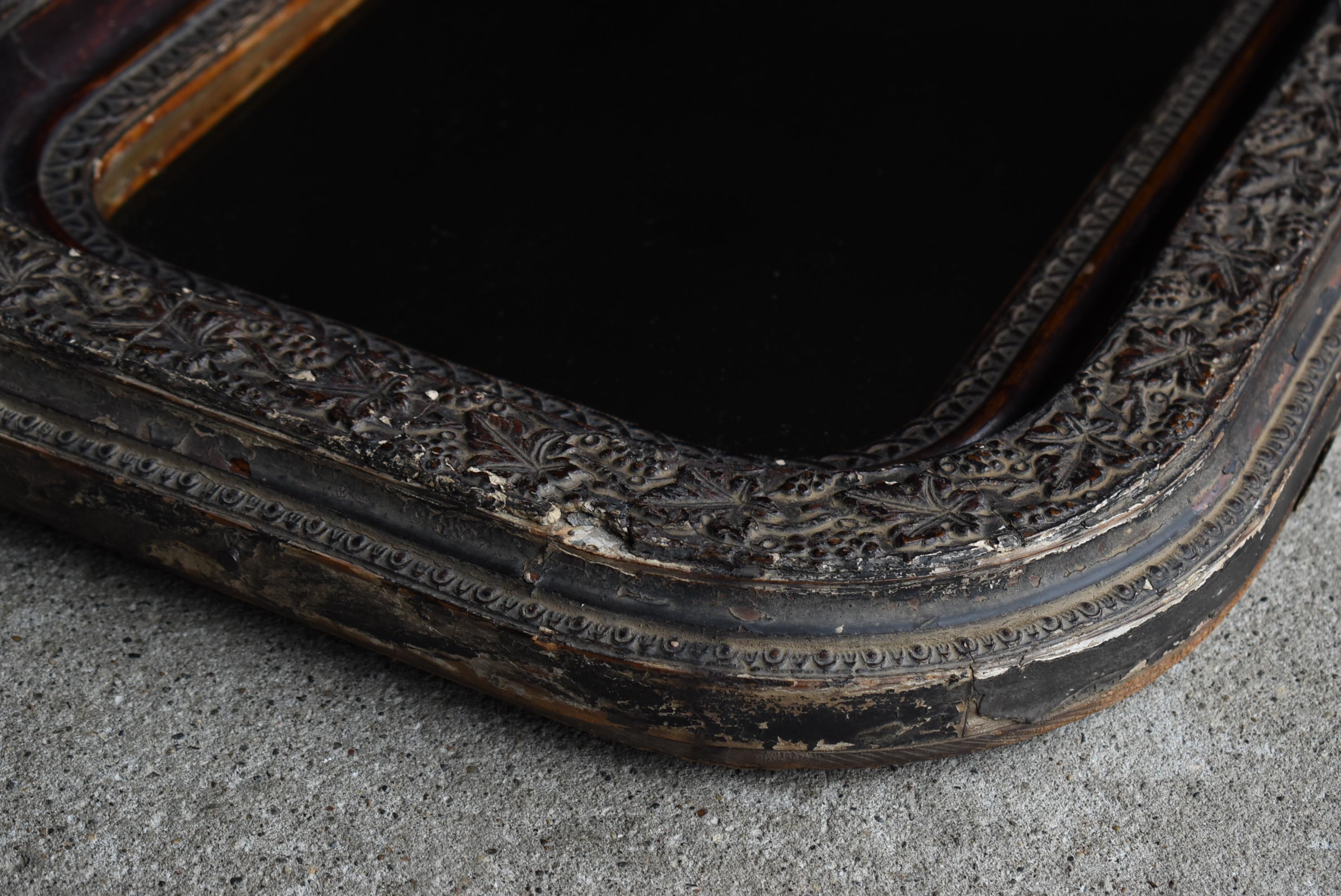 Japanese Antique Wall Mirror 1860s-1920s / Wabisabi 4