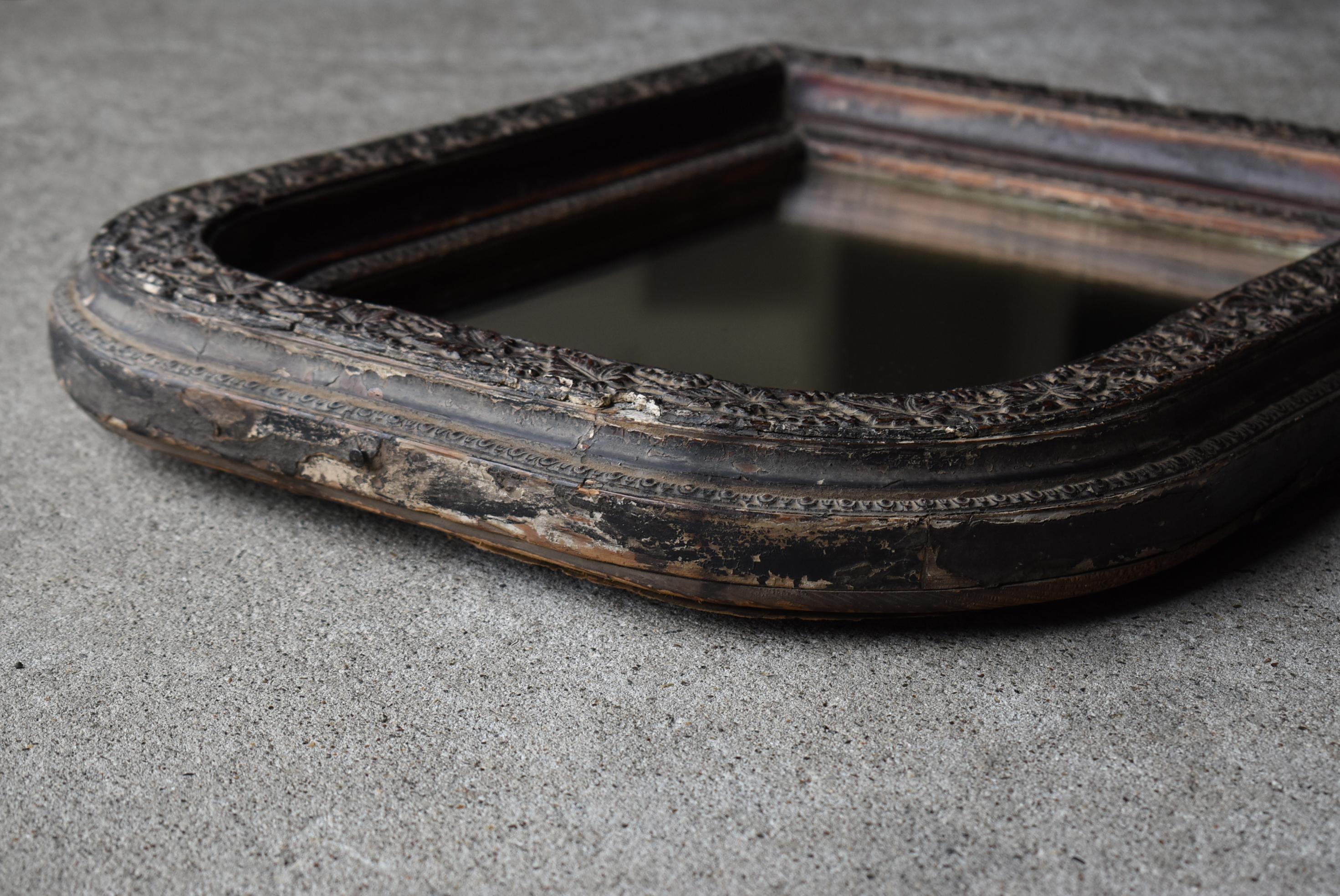 Japanese Antique Wall Mirror 1860s-1920s / Wabisabi 8