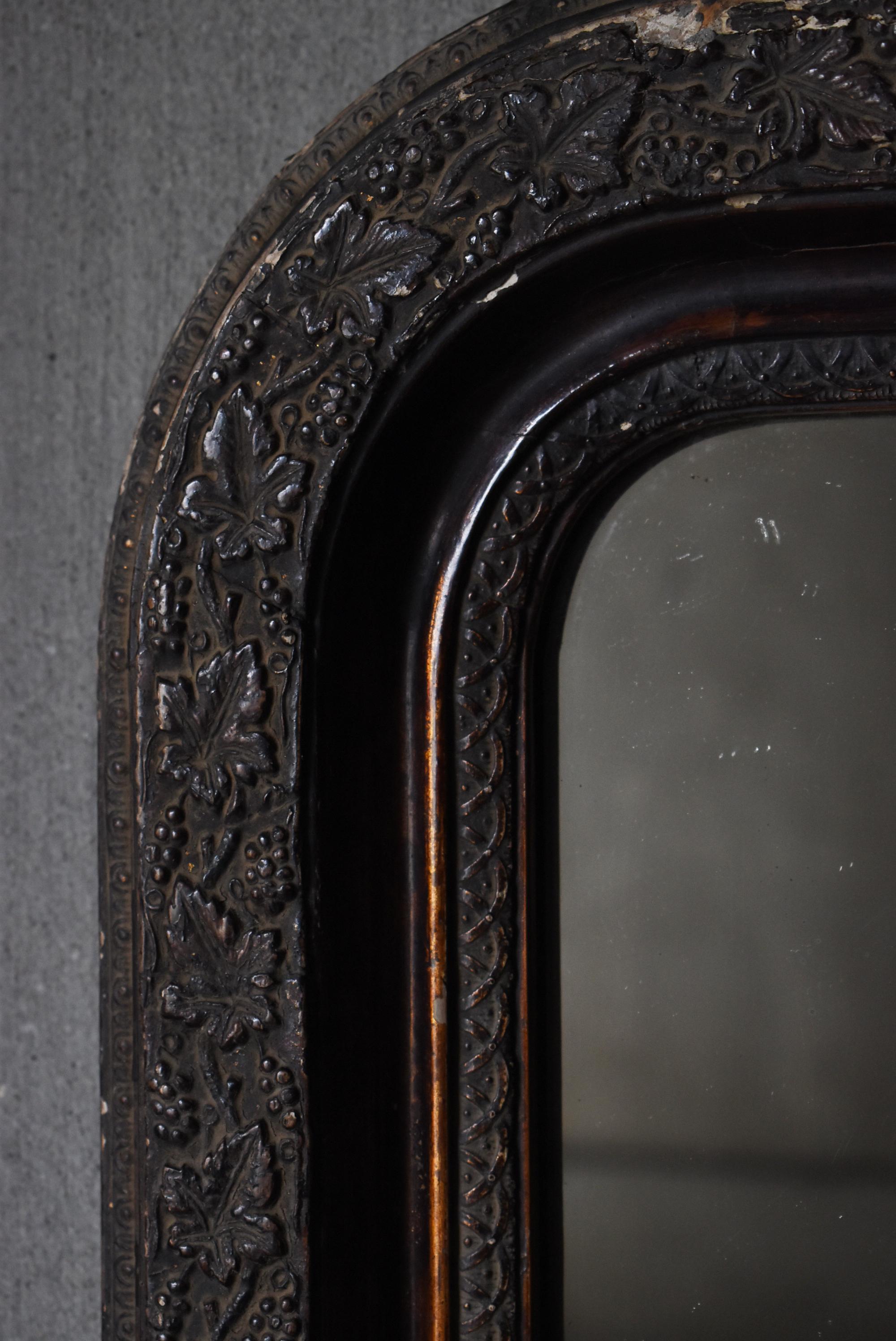 Japanese Antique Wall Mirror 1860s-1920s / Wabisabi In Good Condition In Sammu-shi, Chiba
