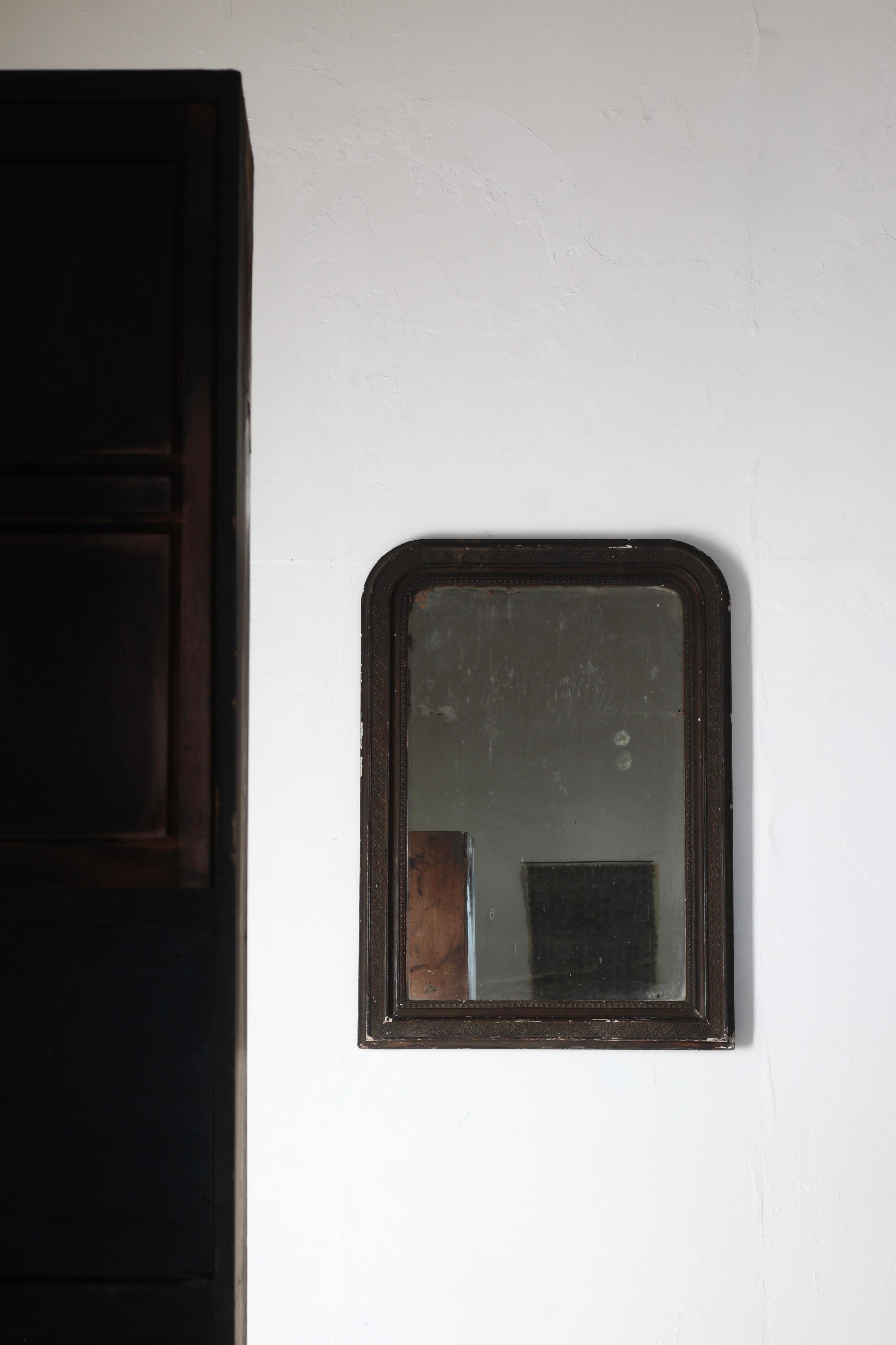 Japanese Antique Wall Mirror / Meiji Period 1908s Wabi-sabi For Sale 6