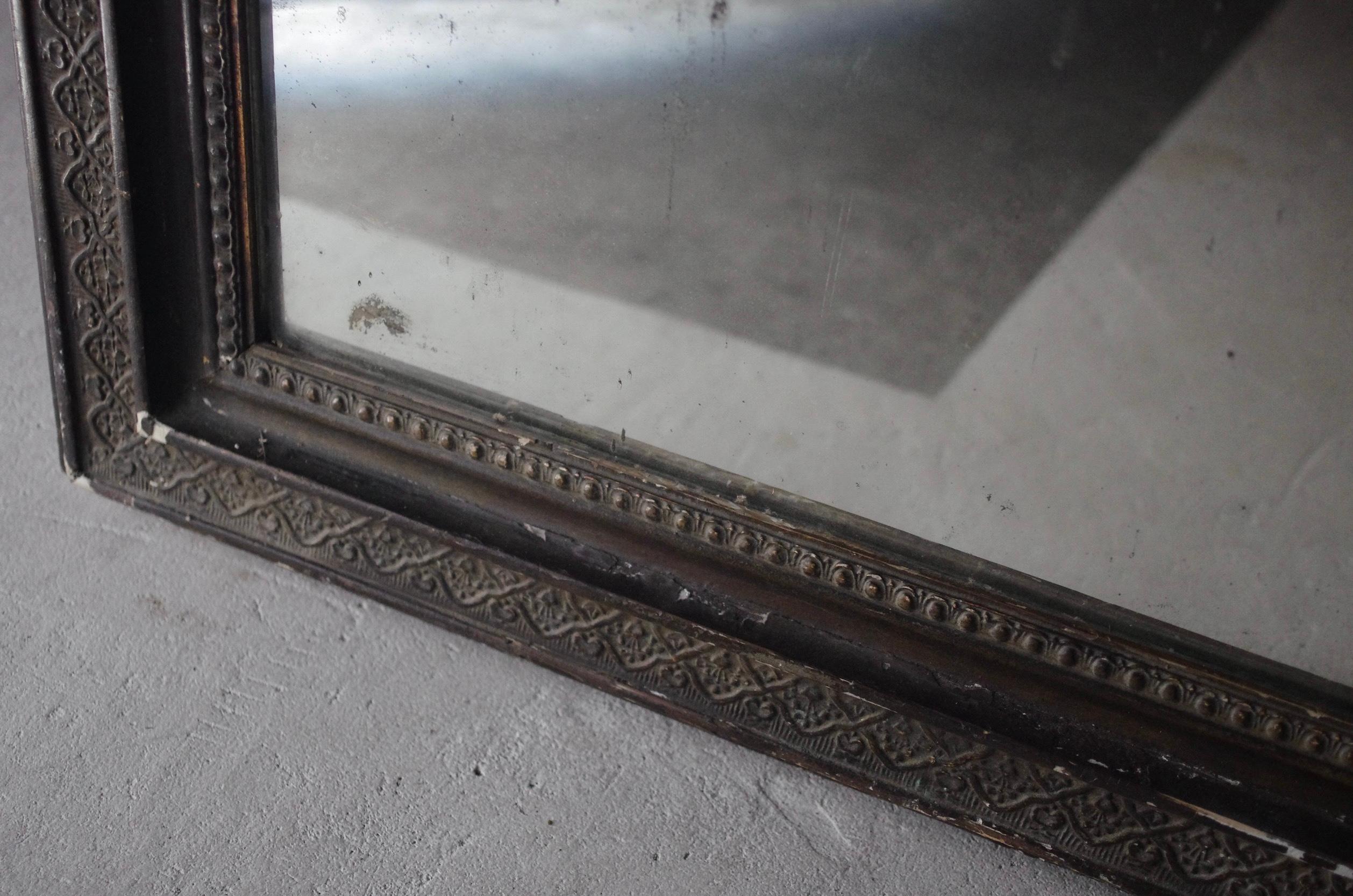 Japanese Antique Wall Mirror / Meiji Period 1908s Wabi-sabi For Sale 7