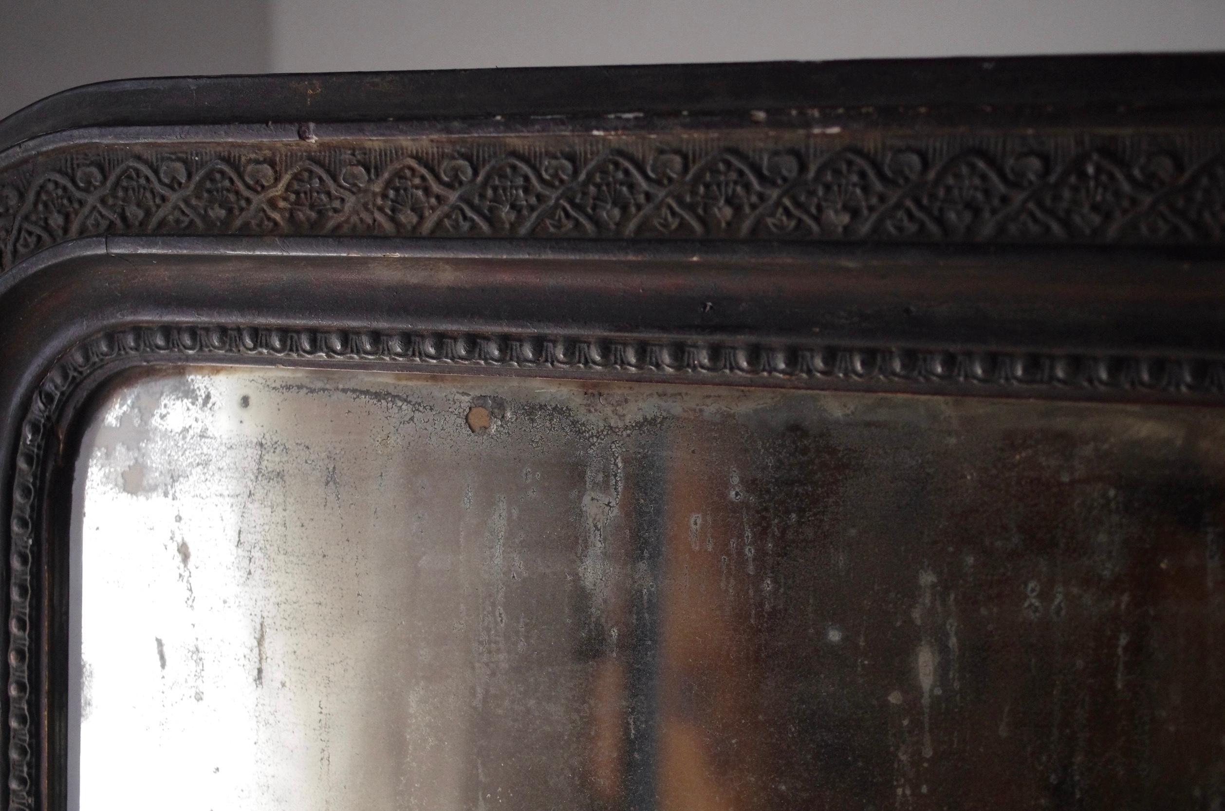 Japanese Antique Wall Mirror / Meiji Period 1908s Wabi-sabi For Sale 12