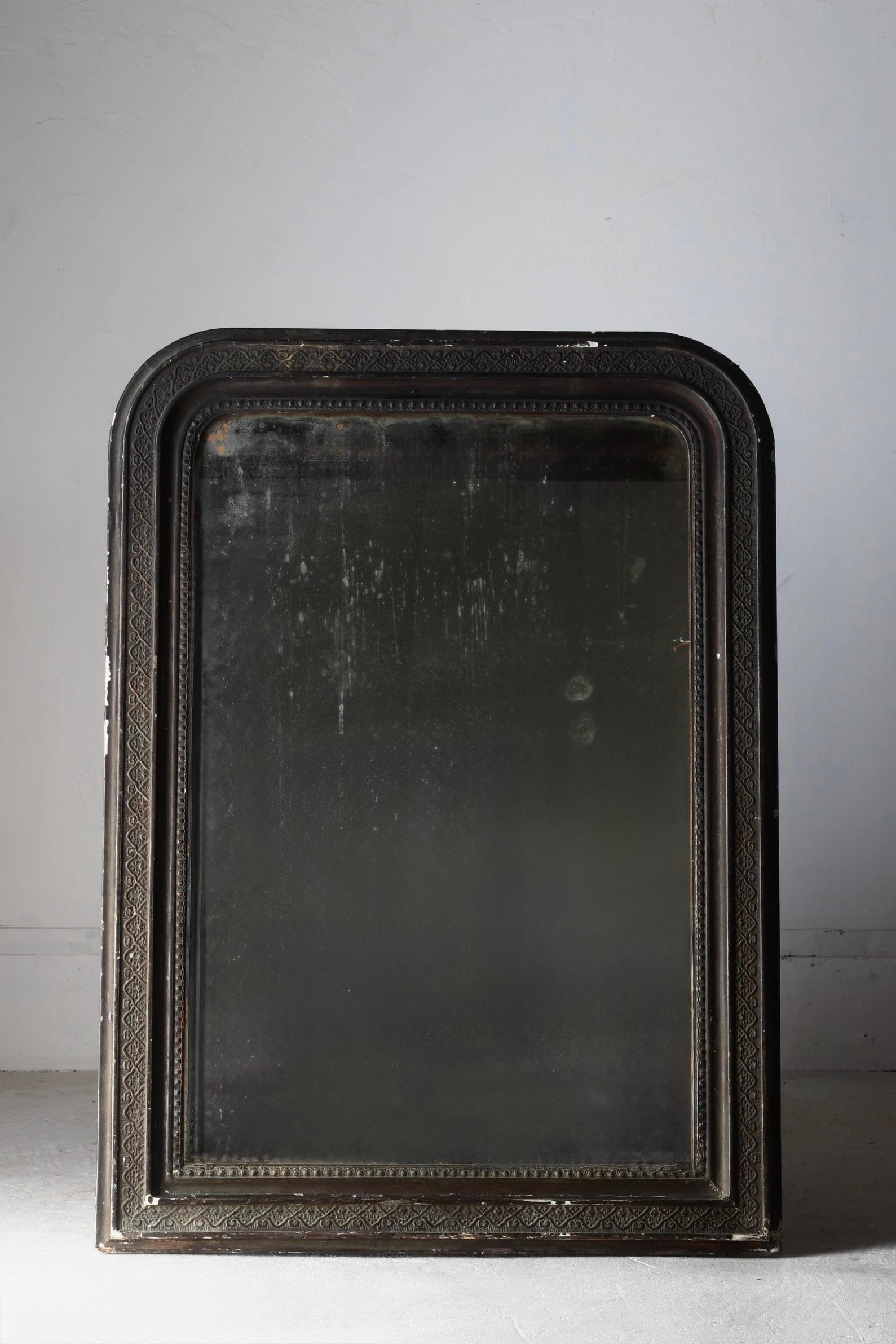 Japanese Antique Wall Mirror / Meiji Period 1908s Wabi-sabi For Sale 14