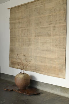 Antiguo tapiz japonés de papel washi / 1868-1920 / Arte Wabi-Sabi MINGEI