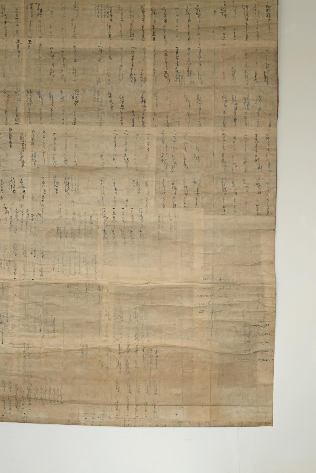 Fait main Tapisserie japonaise ancienne en papier washi / 1868-1920 / Wabi-Sabi MINGEI Art en vente