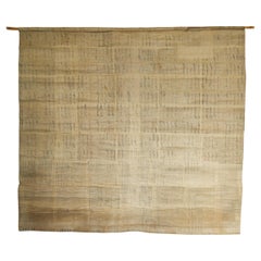 Japanese antique washi paper tapestry / 1868-1920 / Wabi-Sabi MINGEI Art