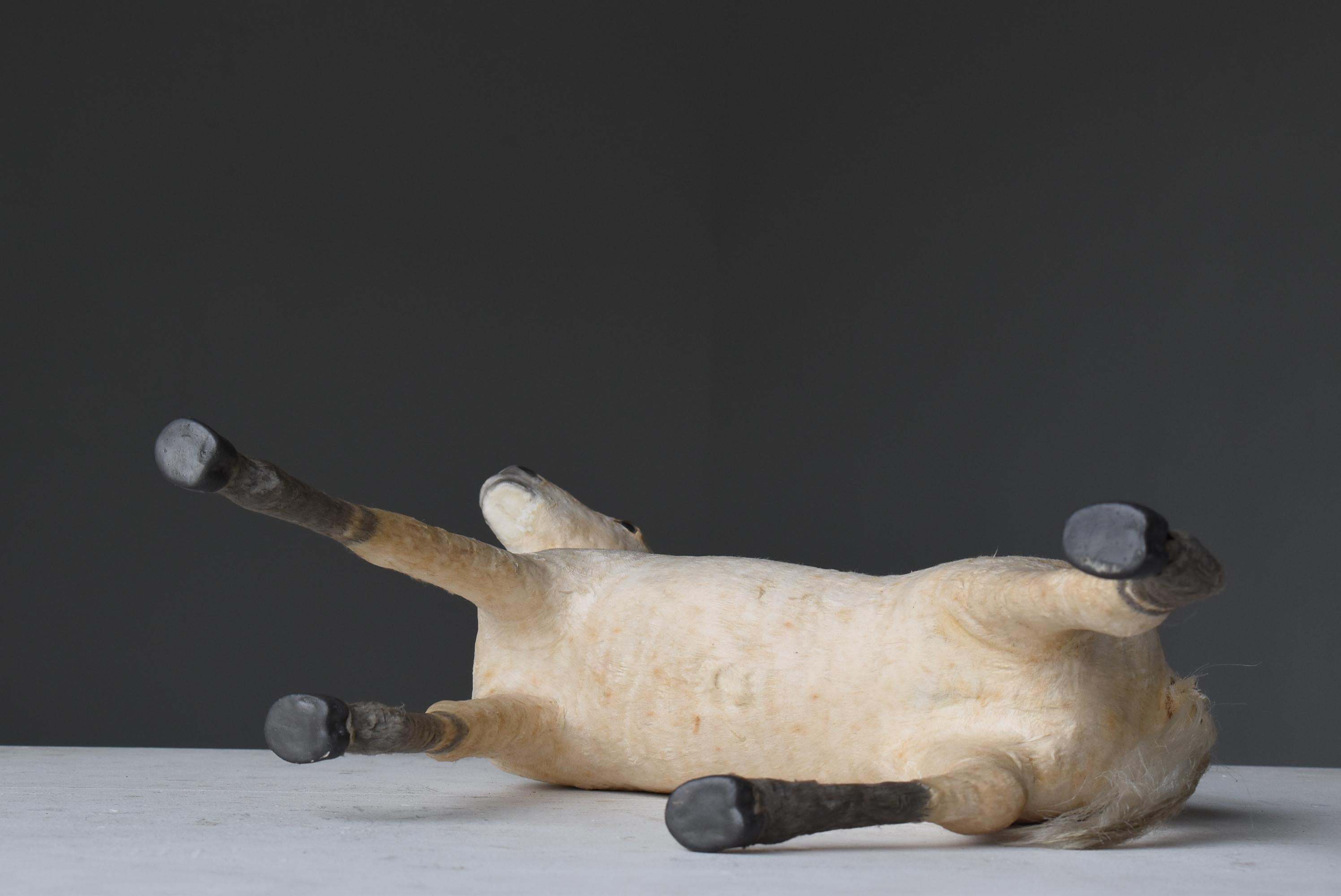 Japanese Antique White Horse Figurine 1920s-1940s / Wabisabi Object 10