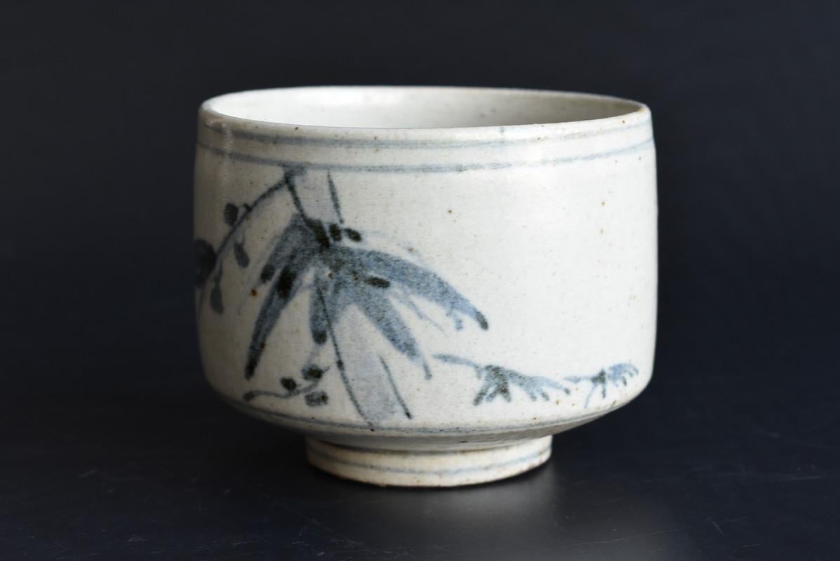 18th Century and Earlier Japanese Antique White Porcelain Blue Painting Bowl / Imari Ware / Edo Period