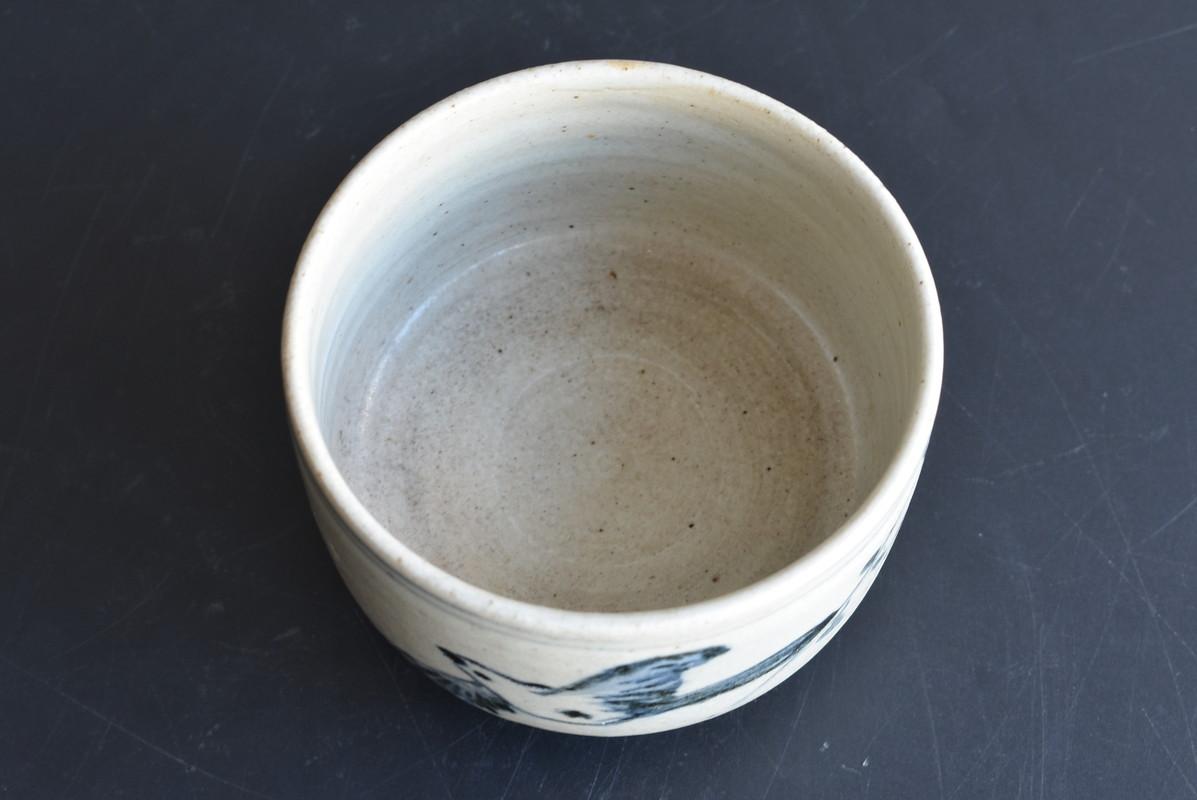 Japanese Antique White Porcelain Blue Painting Bowl / Imari Ware / Edo Period 2