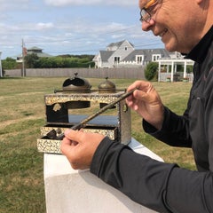 Japanese Rare Antique Inlaid Smoking Tansu, Complete 1850