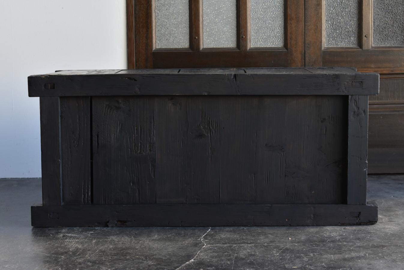 Japanese Antique Wood Black Low Board/1868-1912/TV Board/Wabi Sabi Sideboard 3