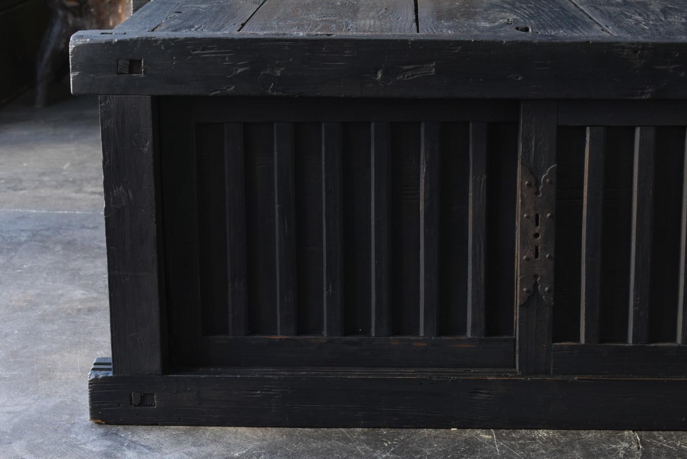 Japanese Antique Wood Black Low Board/1868-1912/TV Board/Wabi Sabi Sideboard 6