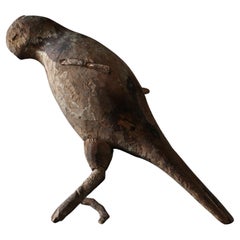 Antiguo pájaro japonés tallado en madera/ Figurilla de madera/ Circa1900s/ Wabi-Sabi Mingei