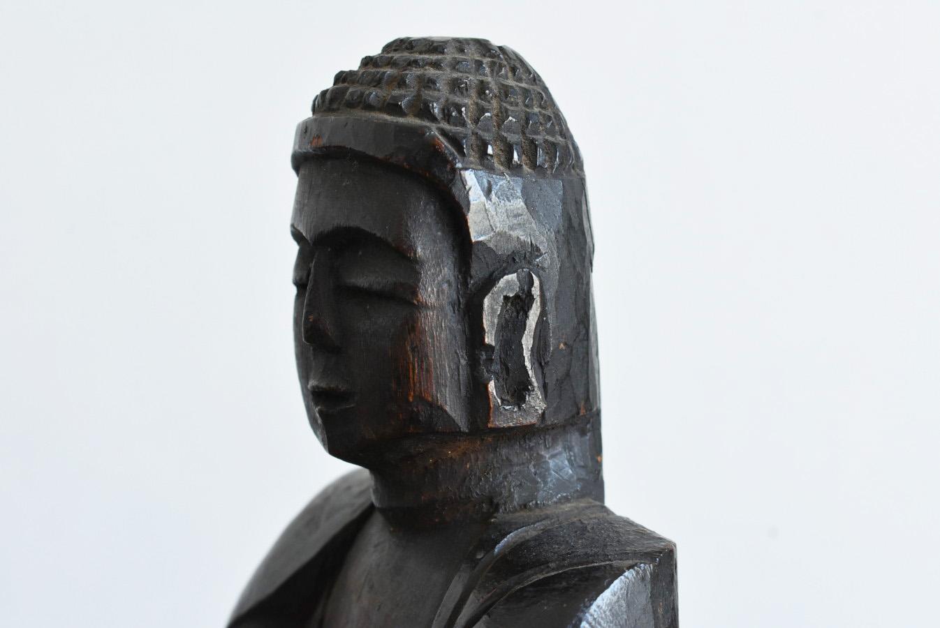 Japanese antique wood carving Buddha statue / 1700-1800 / Edo period 3