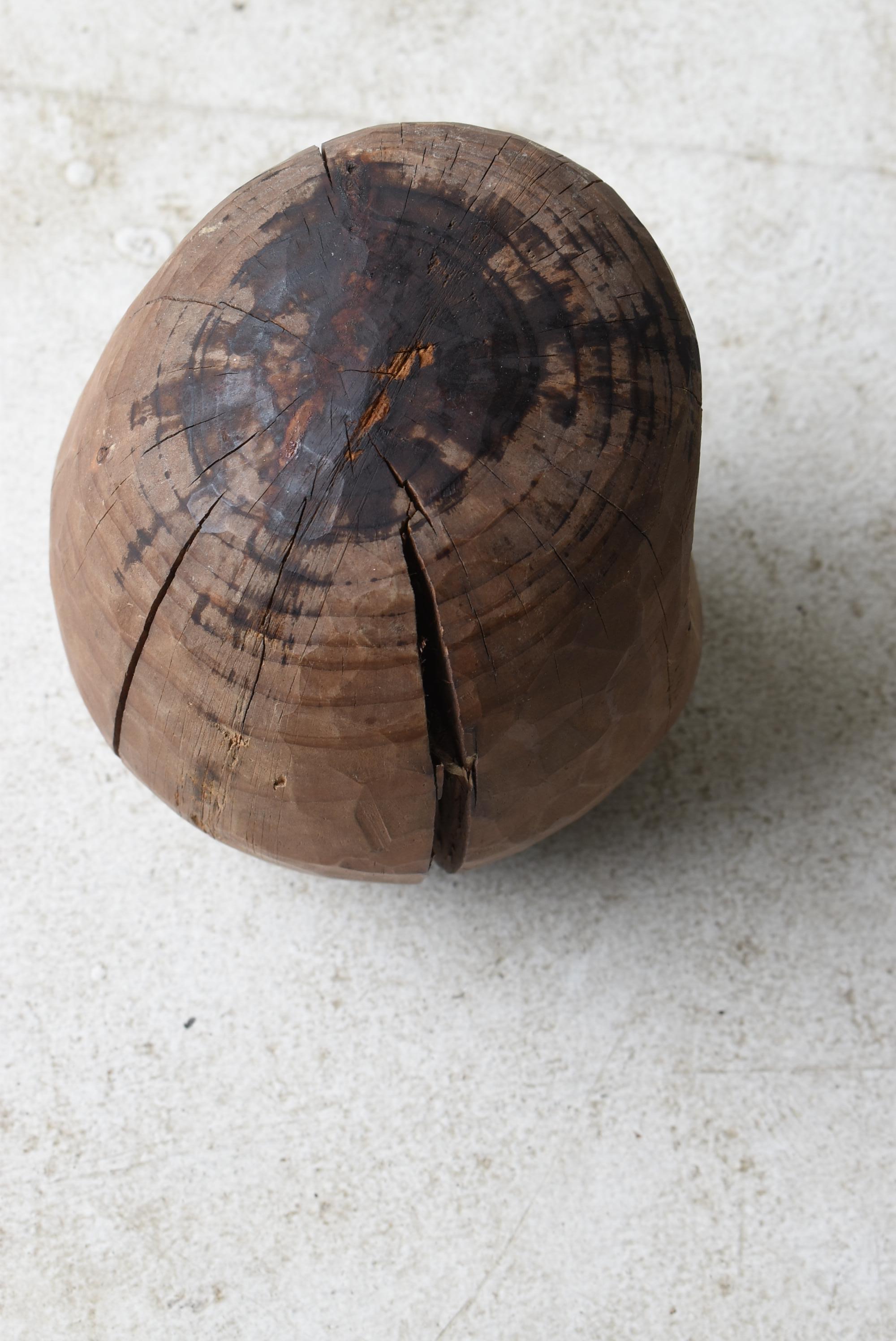 Sculpture japonaise en bois ancien Daruma 1860s-1900s / Sculpture Mingei Wabi Sabi 5