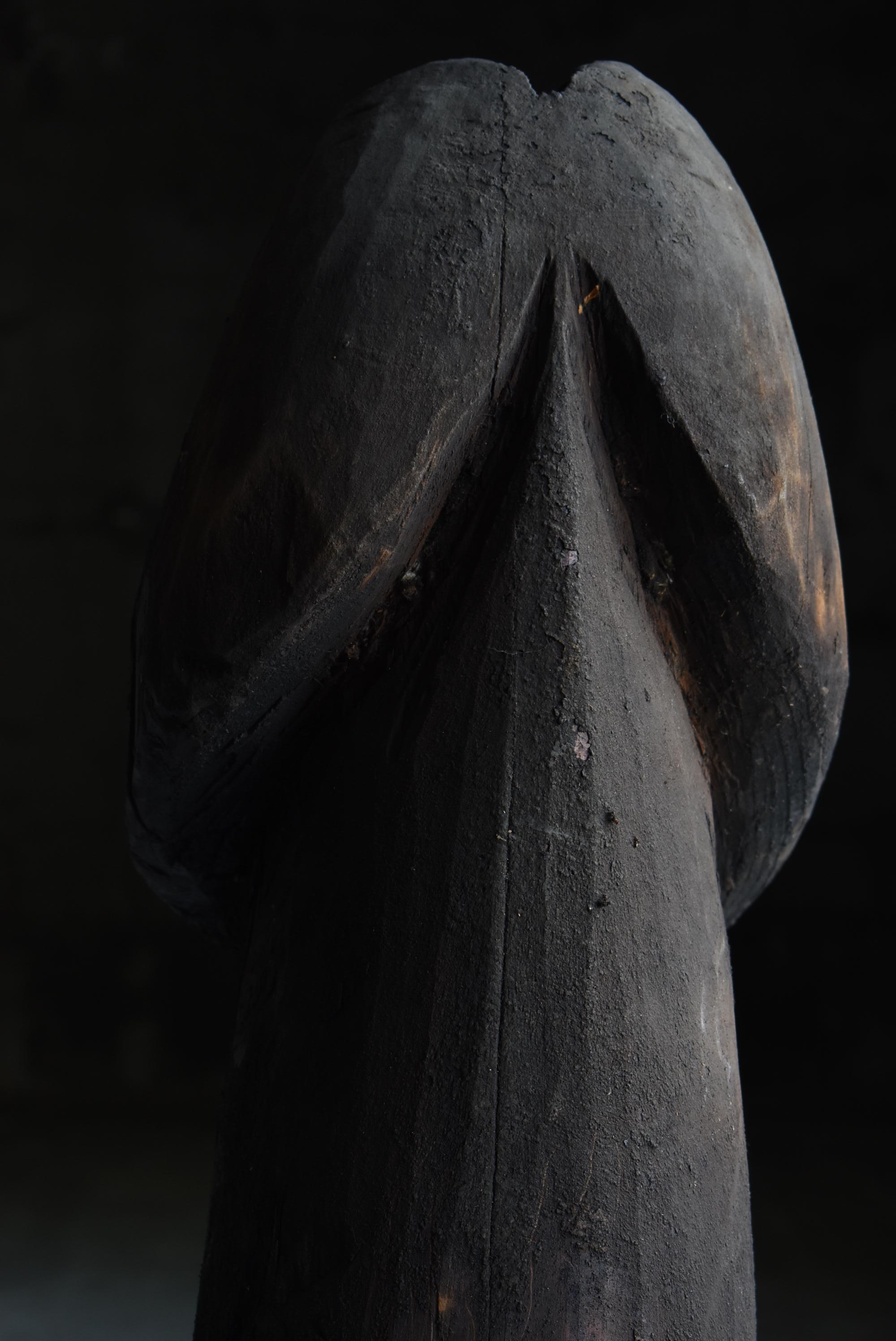 Japanese Antique Wood Carving Huge Penis 1700s-1800s / Figurine Object Wabi Sabi 8