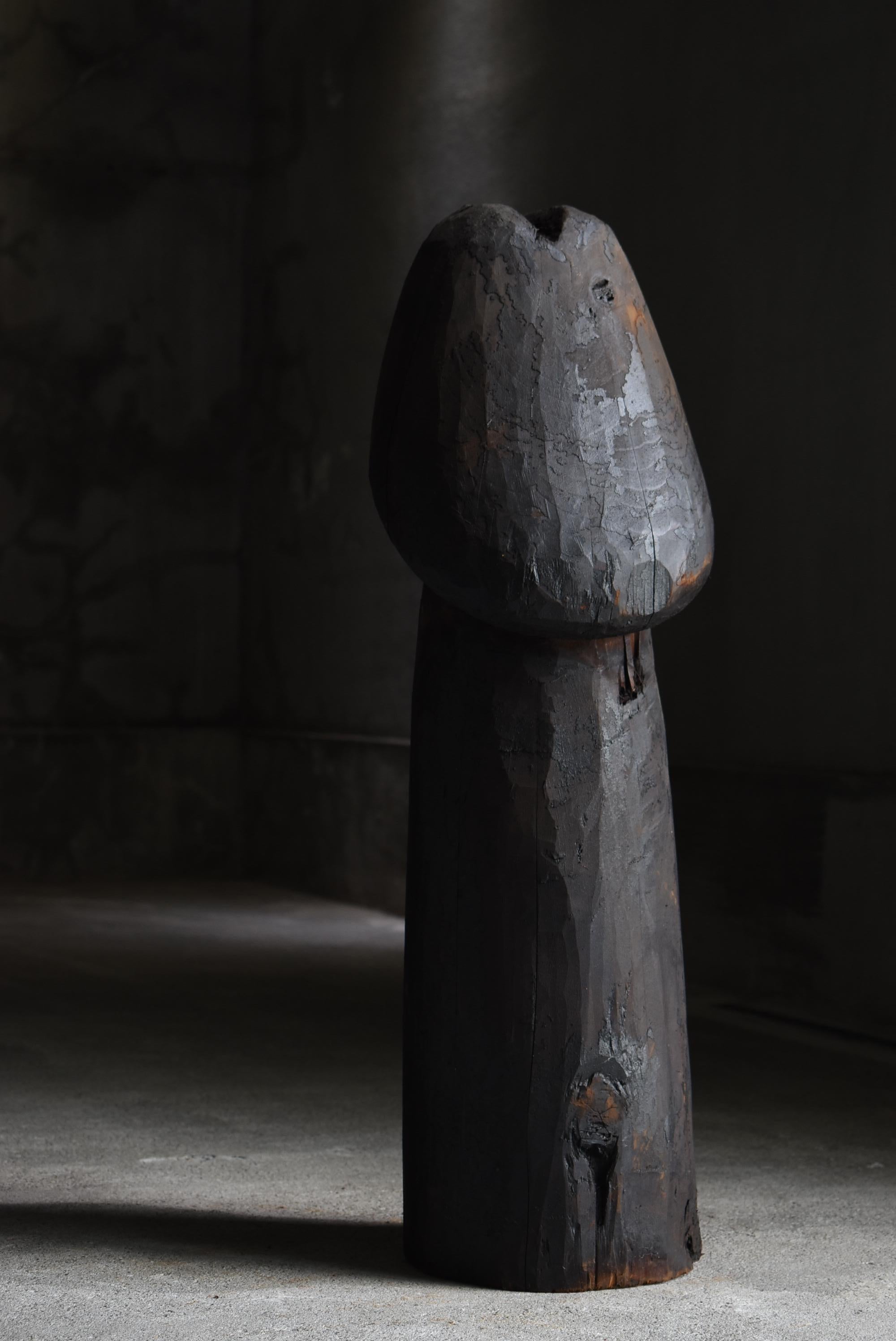 Edo Japanese Antique Wood Carving Huge Penis 1700s-1800s / Figurine Object Wabi Sabi