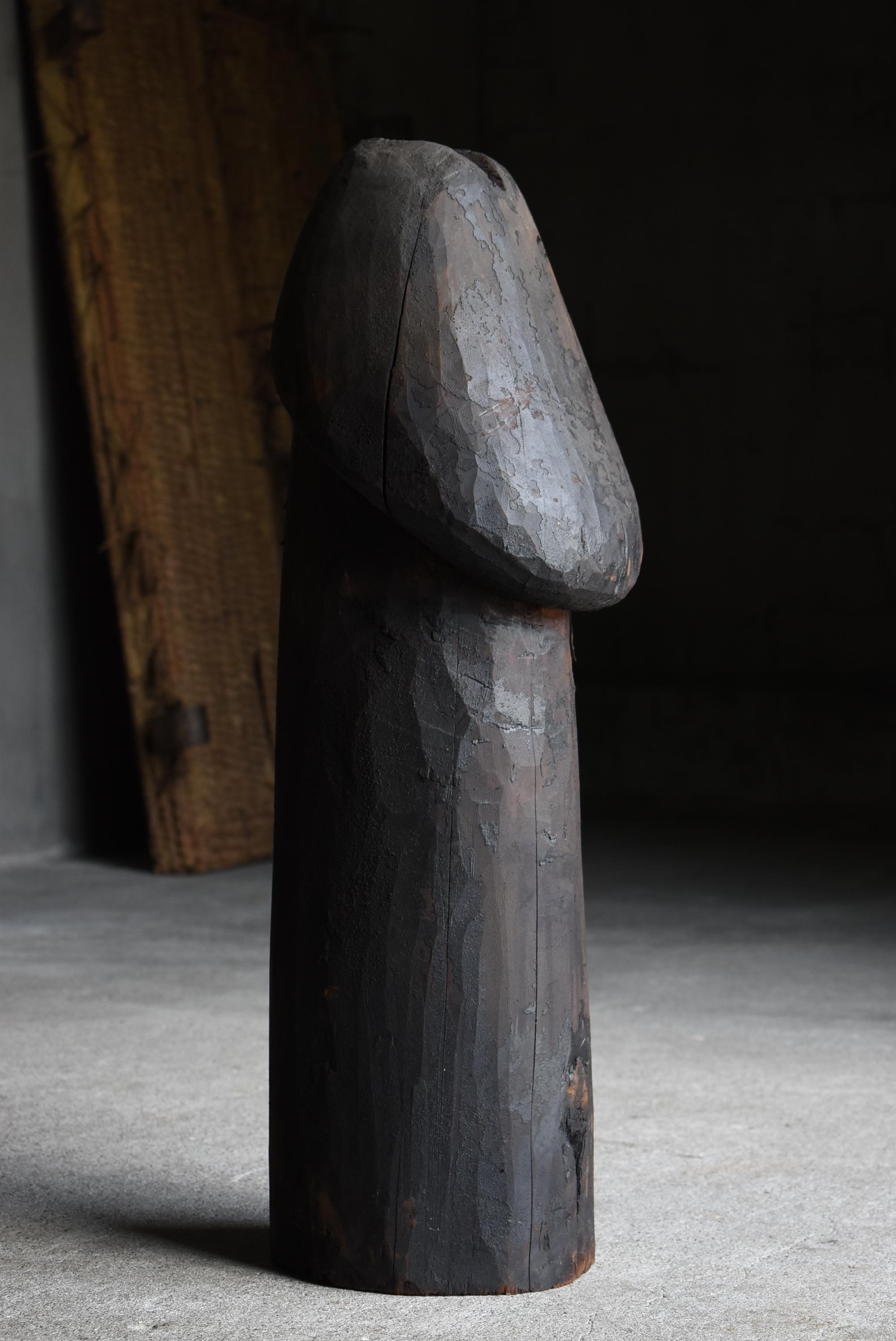 19th Century Japanese Antique Wood Carving Huge Penis 1700s-1800s / Figurine Object Wabi Sabi