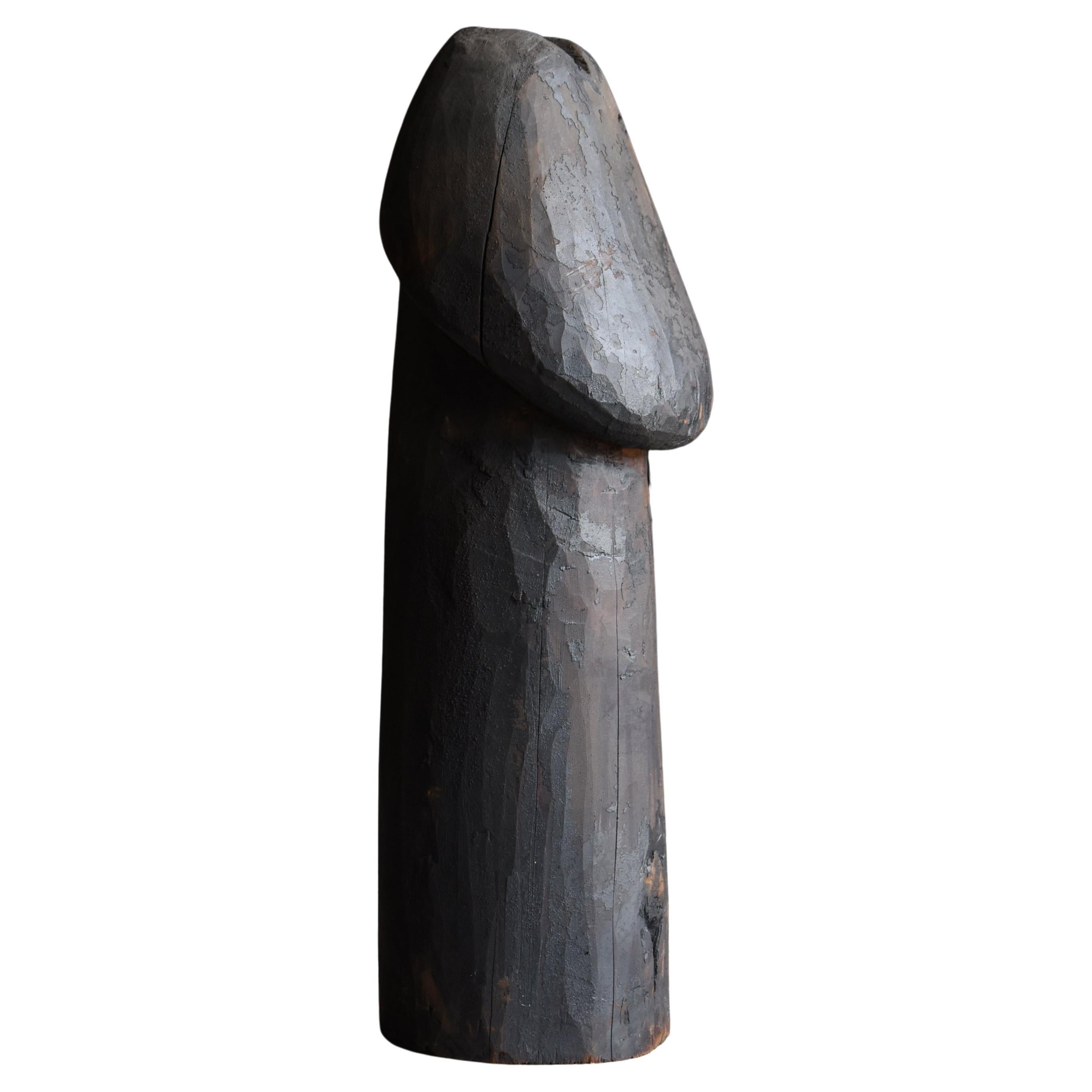 Japanese Antique Wood Carving Huge Penis 1700s-1800s / Figurine Object Wabi Sabi