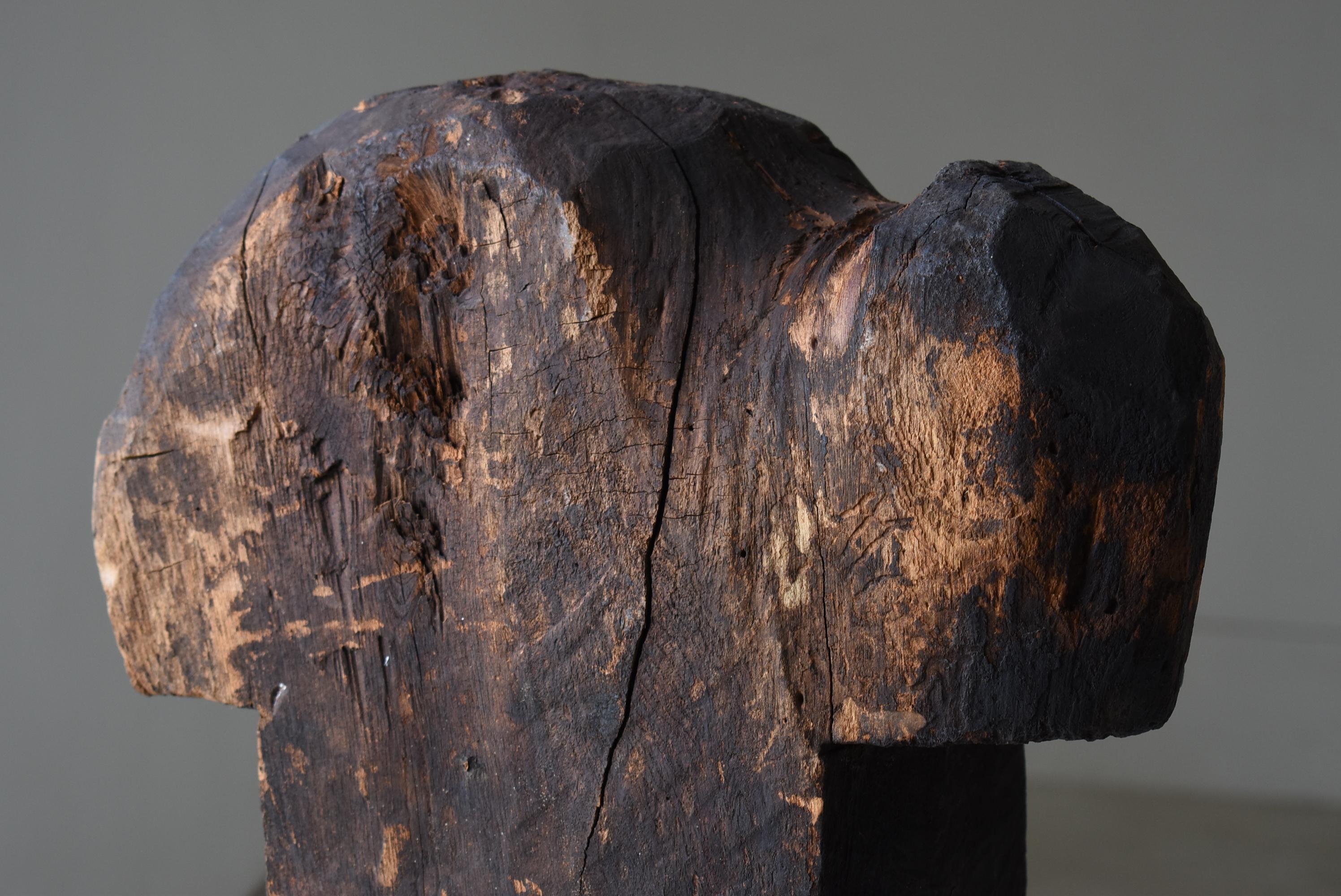 Japanese Antique Wood Carving Huge Penis 1700s-1800s / Figurine Object Wabisabi 4