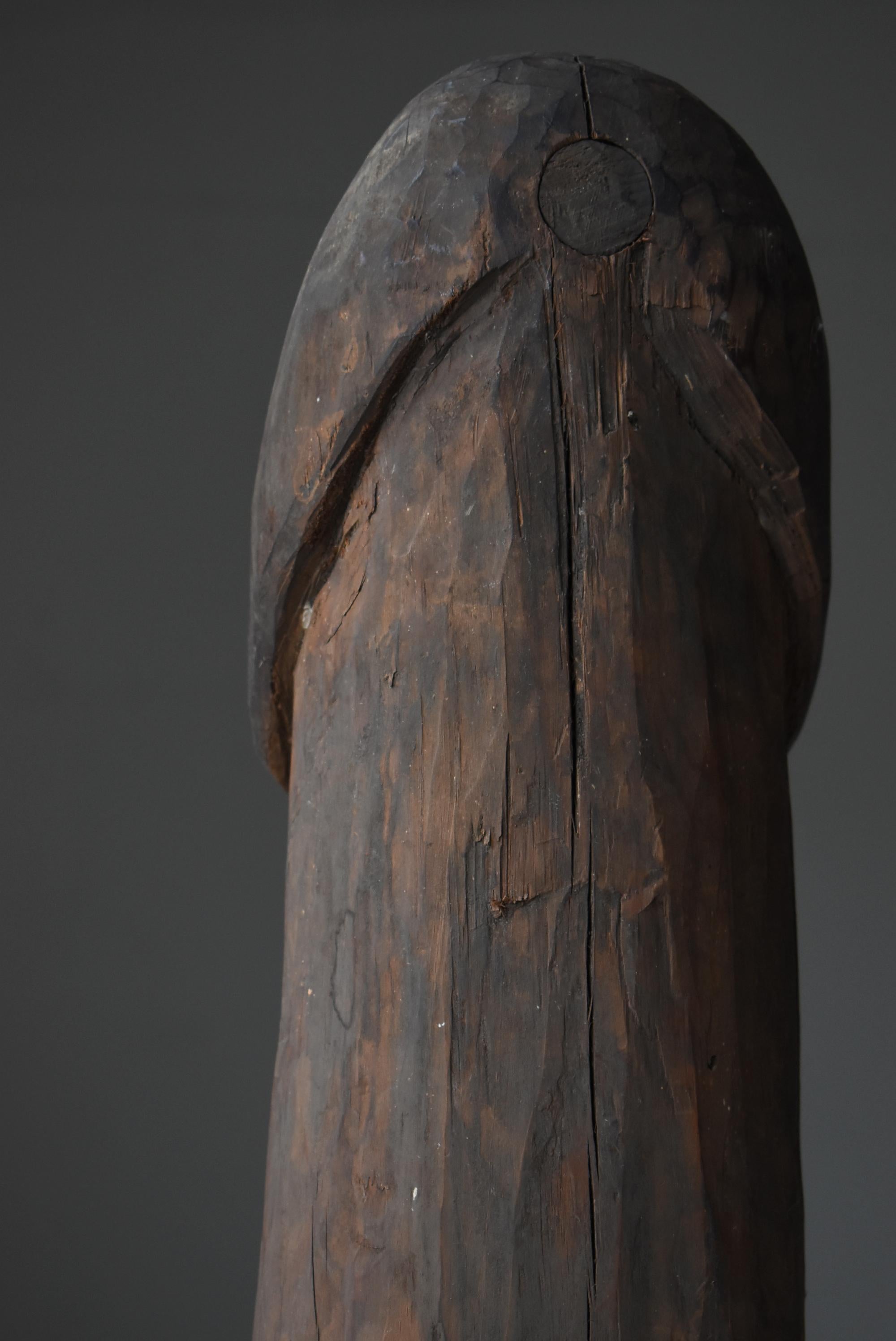 Japanese Antique Wood Carving Huge Penis 1800s-1860s / Figurine Object Wabi Sabi 5
