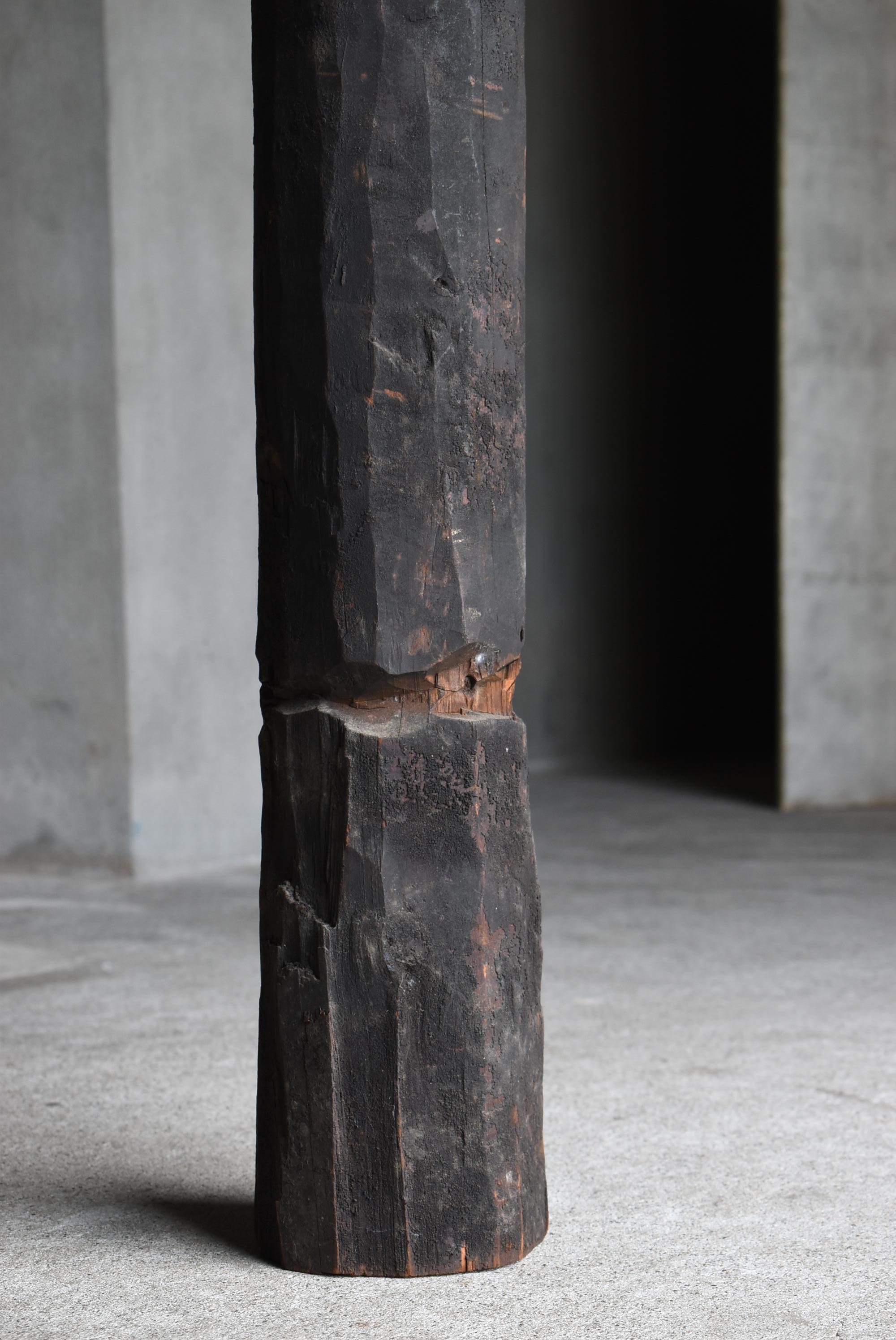 Japanese Antique Wood Carving Huge Penis 1800s-1860s / Sculpture Wabisabi In Good Condition In Sammu-shi, Chiba