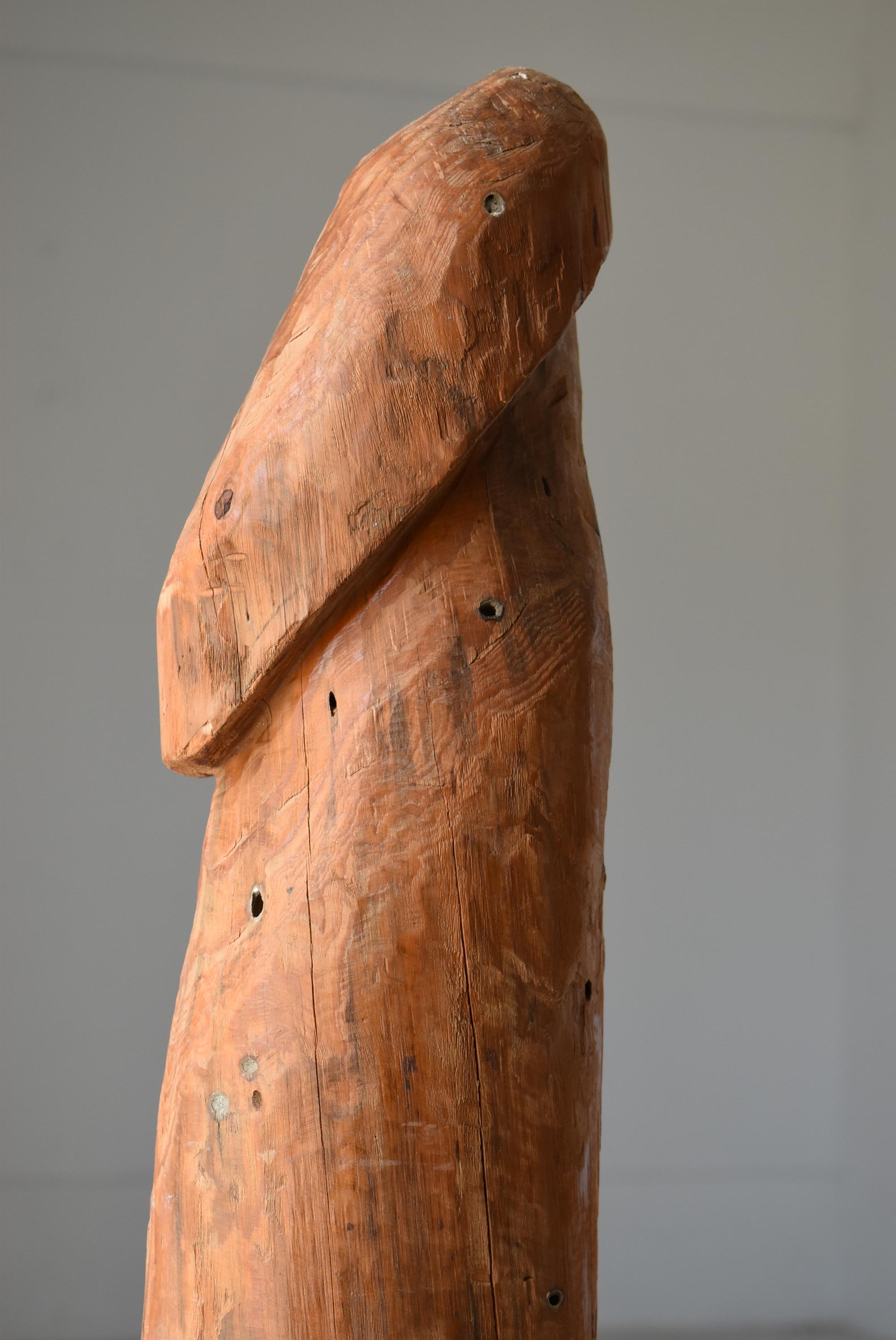 Japanese Antique Wood Carving Huge Penis 1860s-1900s/Figurine Mingei Wabi-Sabi 3