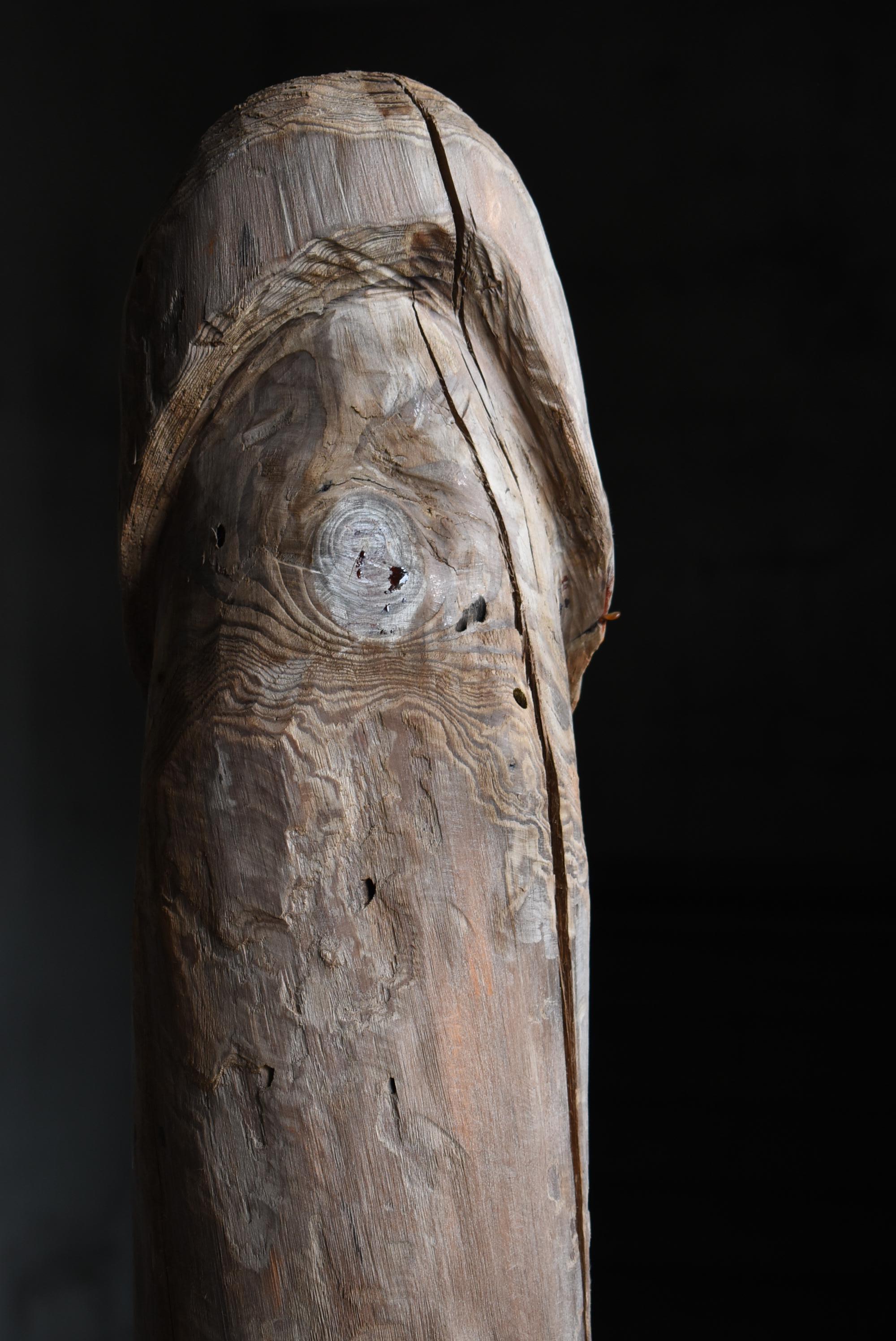 Japanese Antique Wood Carving Huge Penis 1860s-1900s / Figurine Wabi Sabi Object 6