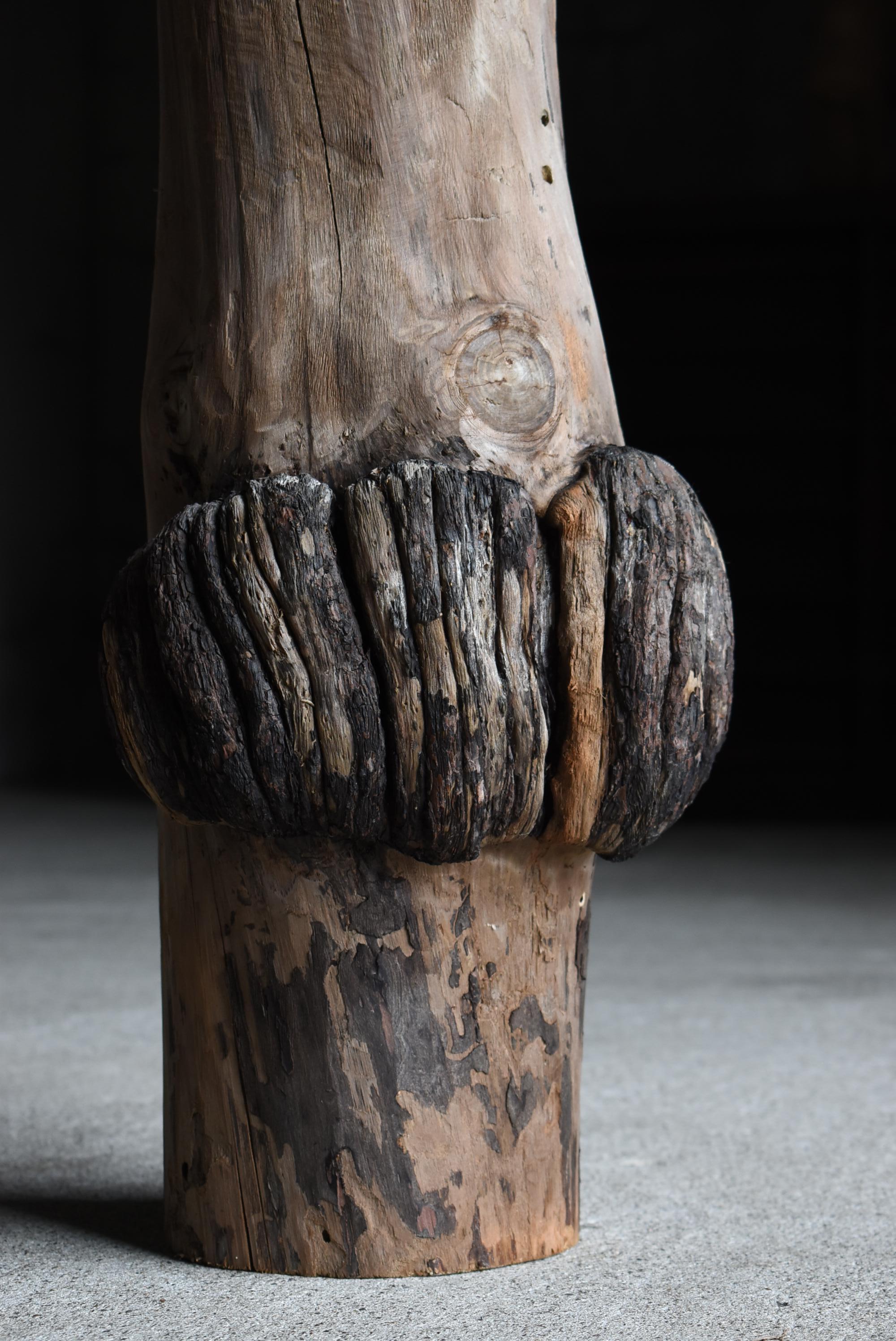 Japanese Antique Wood Carving Huge Penis 1860s-1900s / Figurine Wabi Sabi Object 7