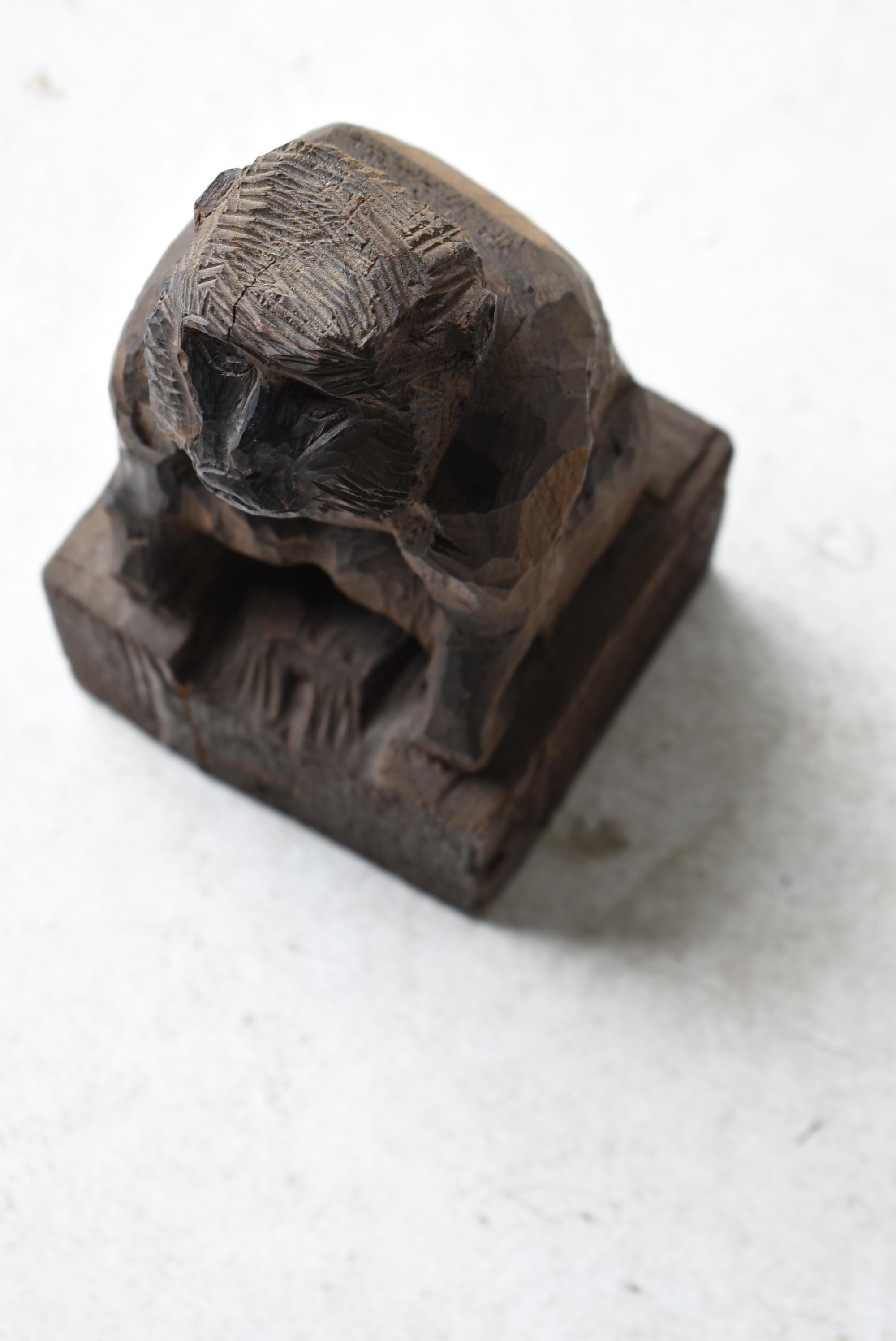 Japanese Antique Wood Carving Monkey 1920s-1940s / Sculpture Wabi Sabi 8