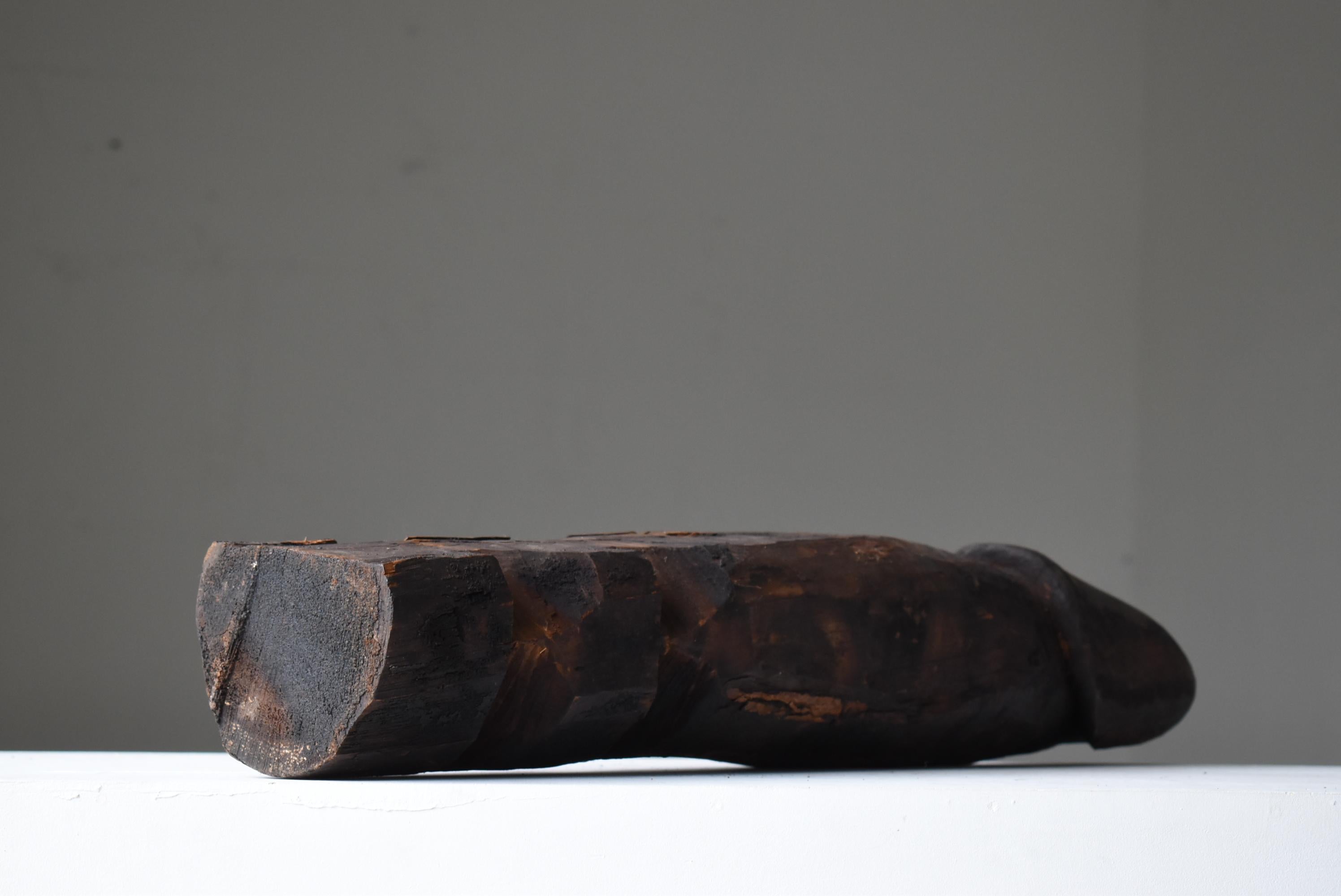Japanese Antique Wood Carving Penis 1800s-1860s / Figurine Wabi Sabi Mingei 9