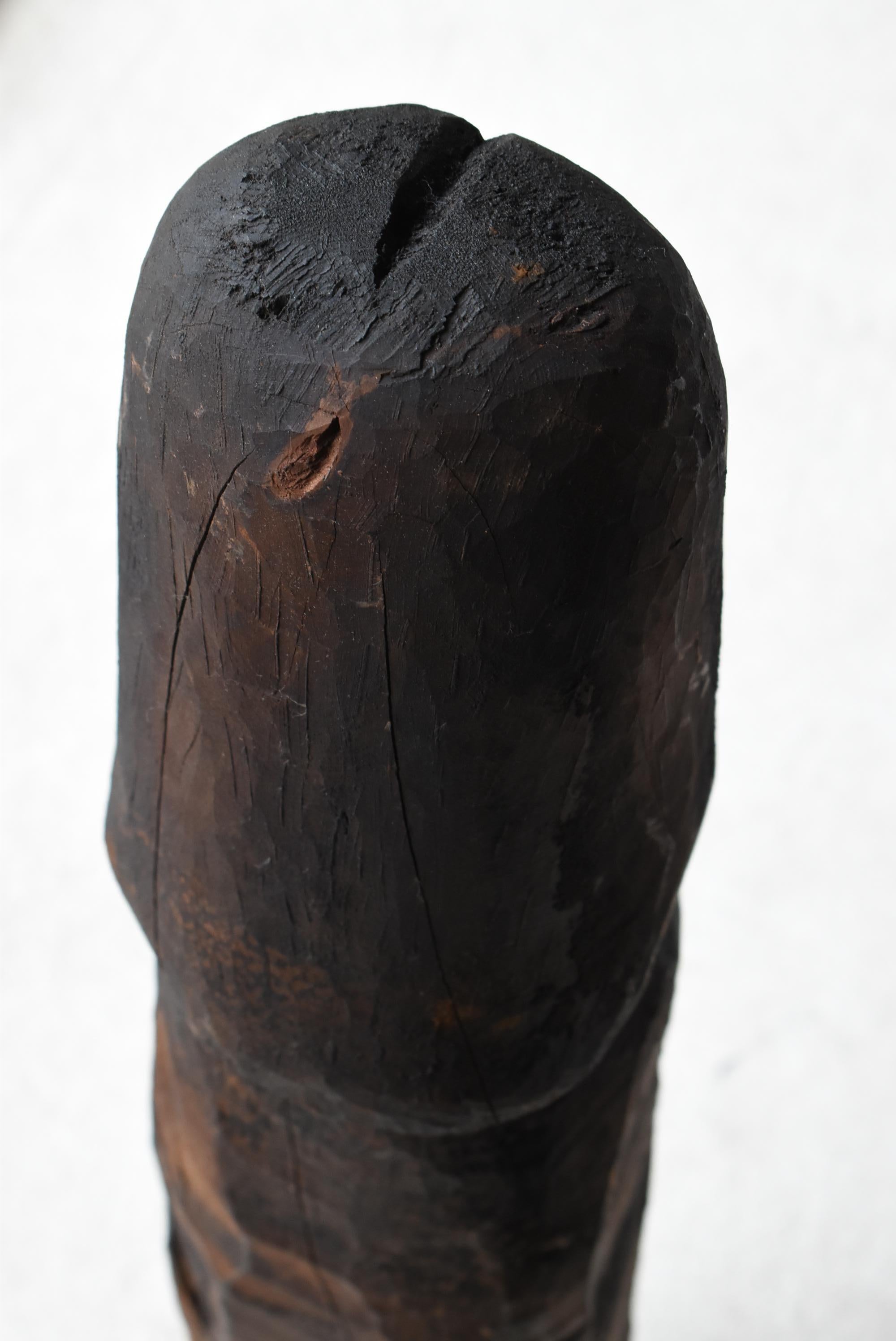19th Century Japanese Antique Wood Carving Penis 1800s-1860s / Figurine Wabi Sabi Mingei