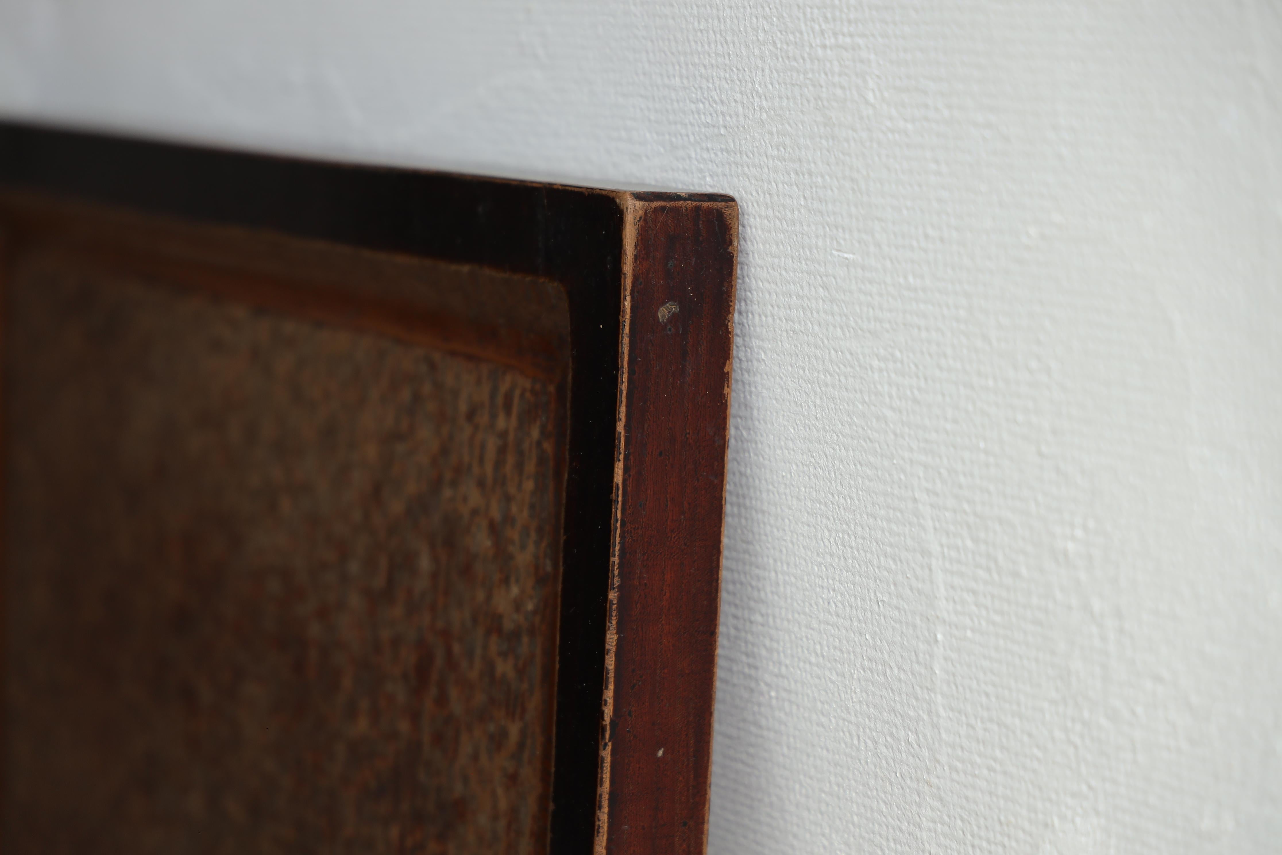 Panel de Pared Tallado en Madera Antigua Japonesa, Arte Abstracto , Wabi Sabi en venta 5