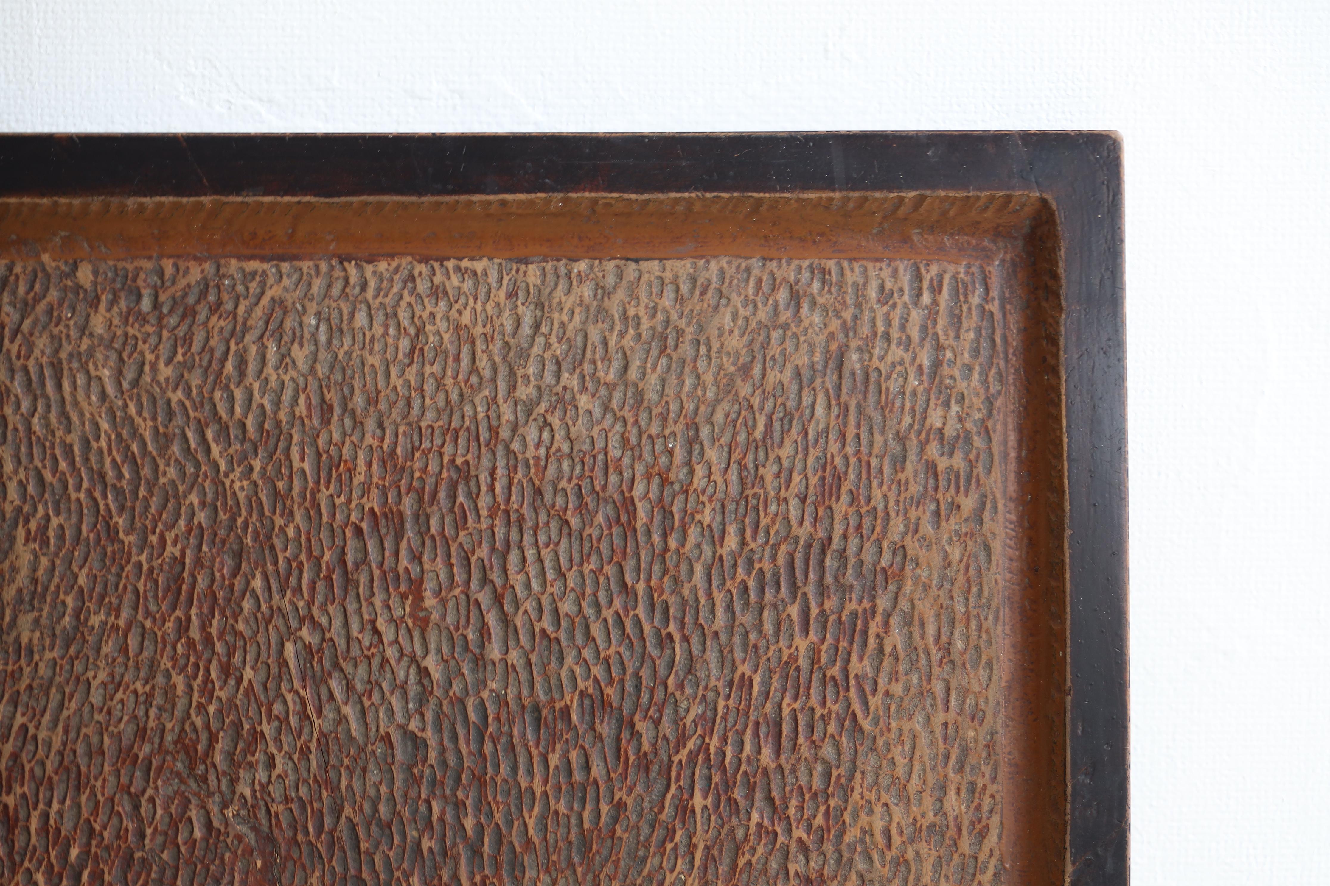 Panel de Pared Tallado en Madera Antigua Japonesa, Arte Abstracto , Wabi Sabi en Bueno estado para la venta en Katori-Shi, 12